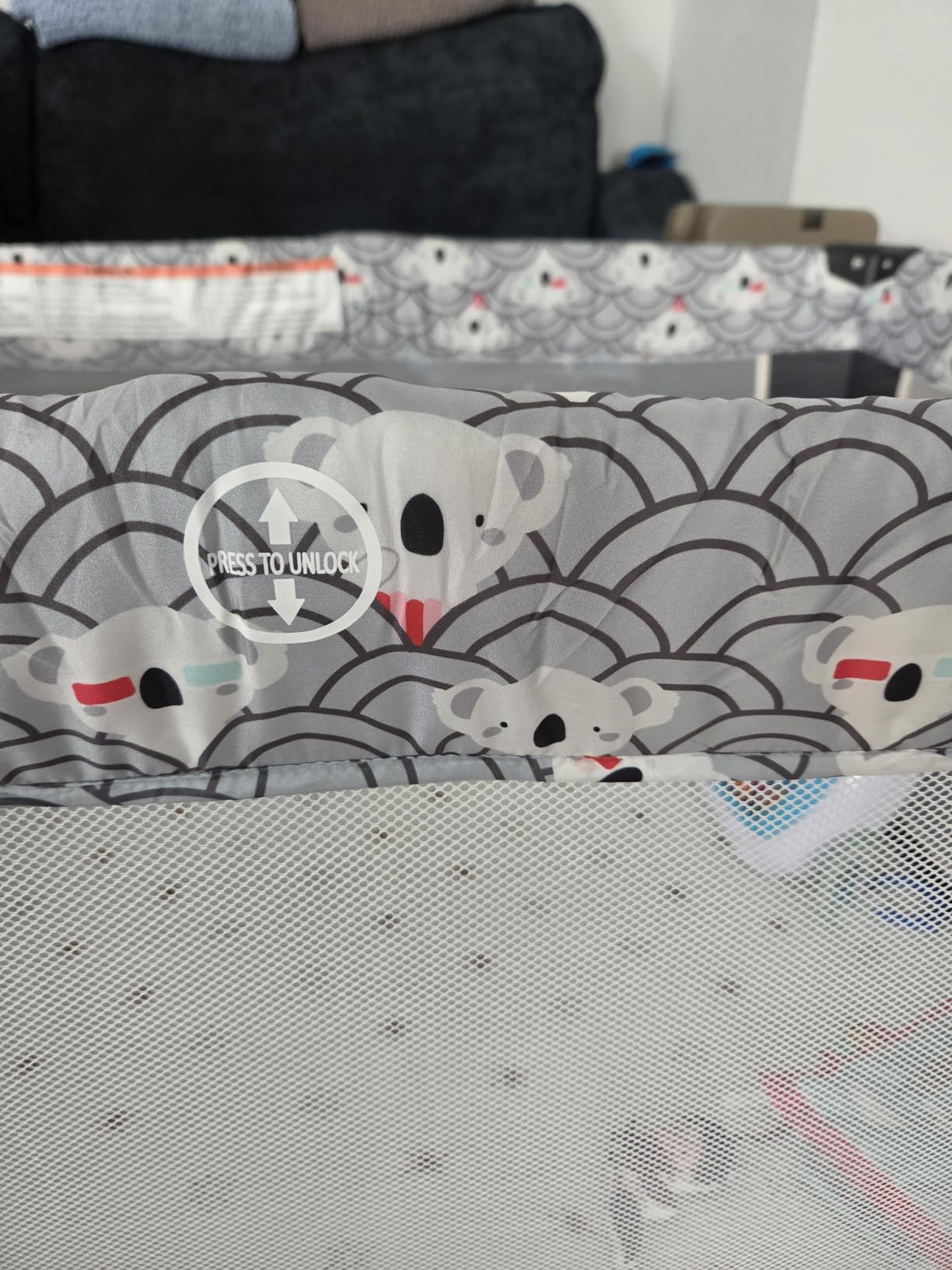 Dream On Me Zodiak Portable Playard, Compact for Travel, Carry Bag, Gray & Pink customer photo 1