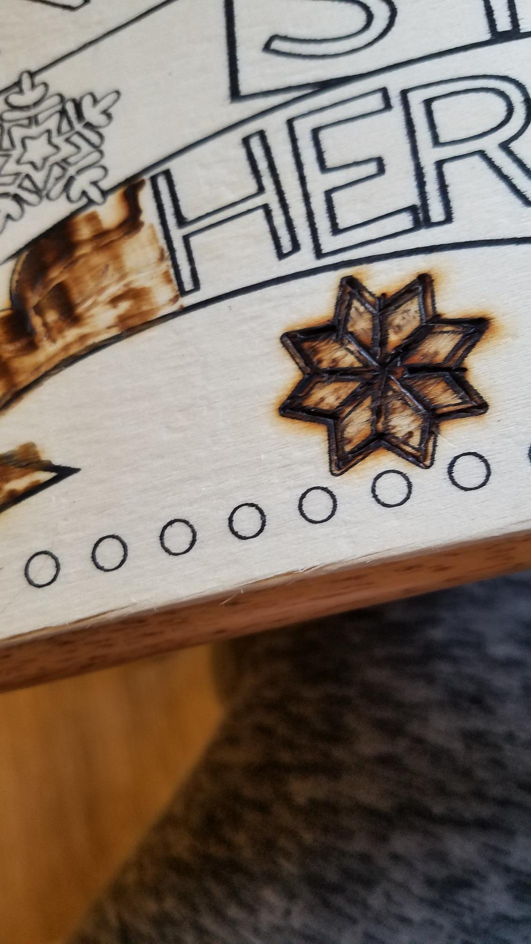 Plaid wood burning and stencil cutting tool, customer photo 2