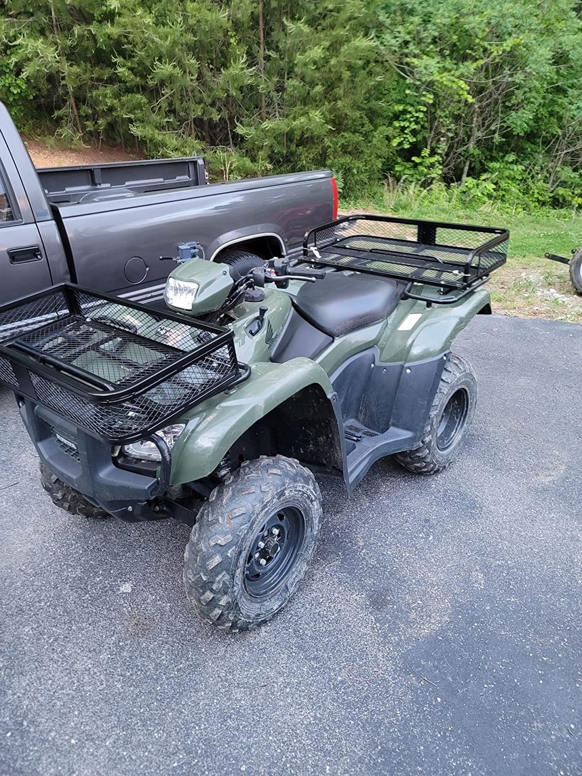 Titan Ramps Universal ATV/UTV Front Cargo Basket Rack with 100 Pound Capacity and Steel Construction for Carrying Buckets, Coolers, or Gear customer photo 1