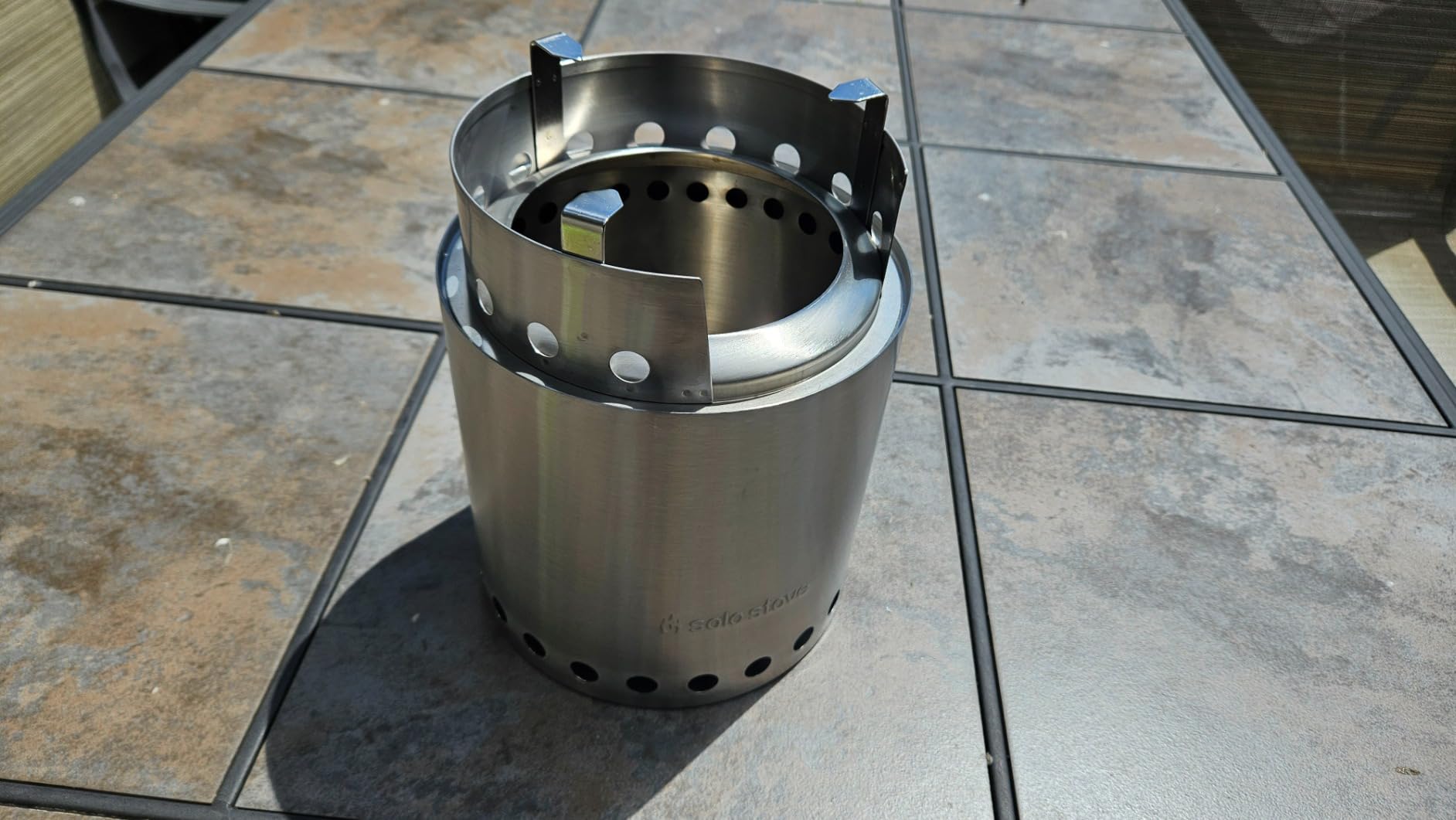 Solo Stove Campfire Camping Stove Portable Stove for Backpacking Outdoor Cooking Great Stainless Steel Camping Backpacking Stove Compact Wood Stove Design-No Batteries or Liquid Fuel Canisters Needed customer photo 1