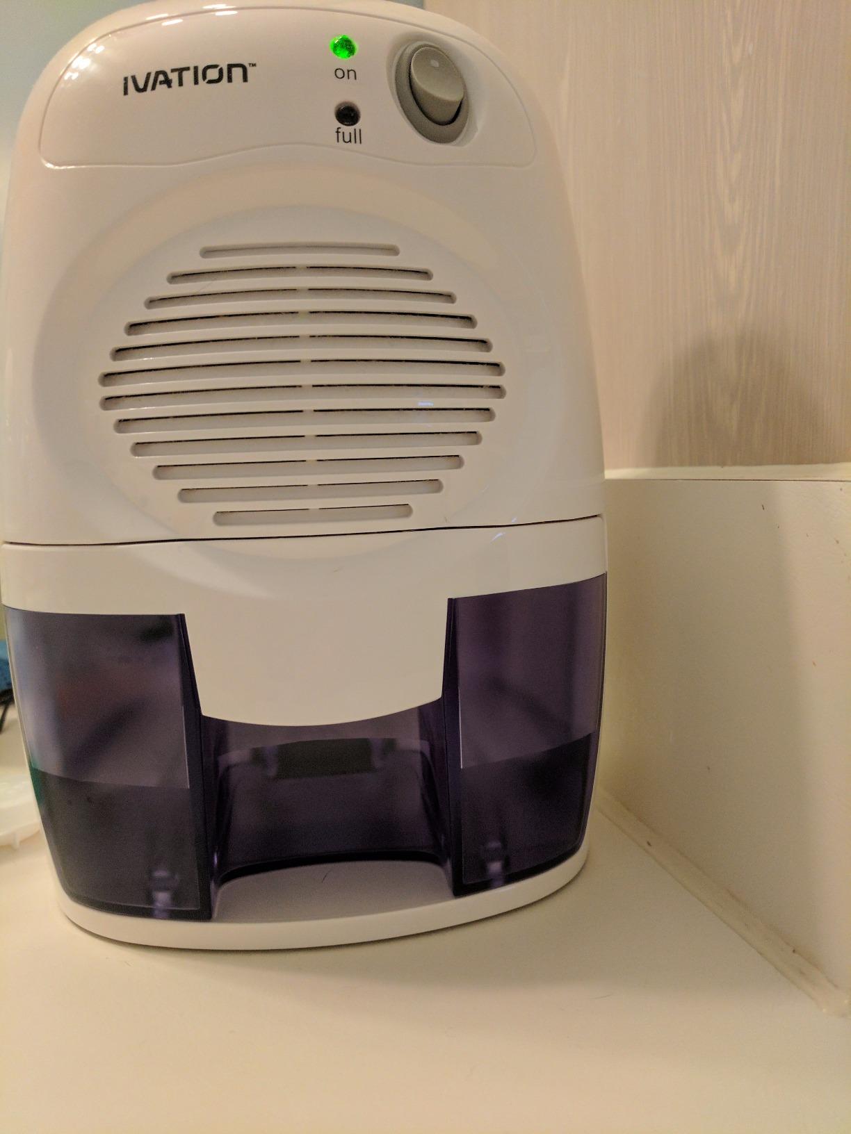 Ivation IVADM10 Powerful Small-Size Thermo-Electric Dehumidifier - for Smaller Room, Cupboard, Basement, Attic, Stored Boat, RV, Antique Car,White customer photo 1