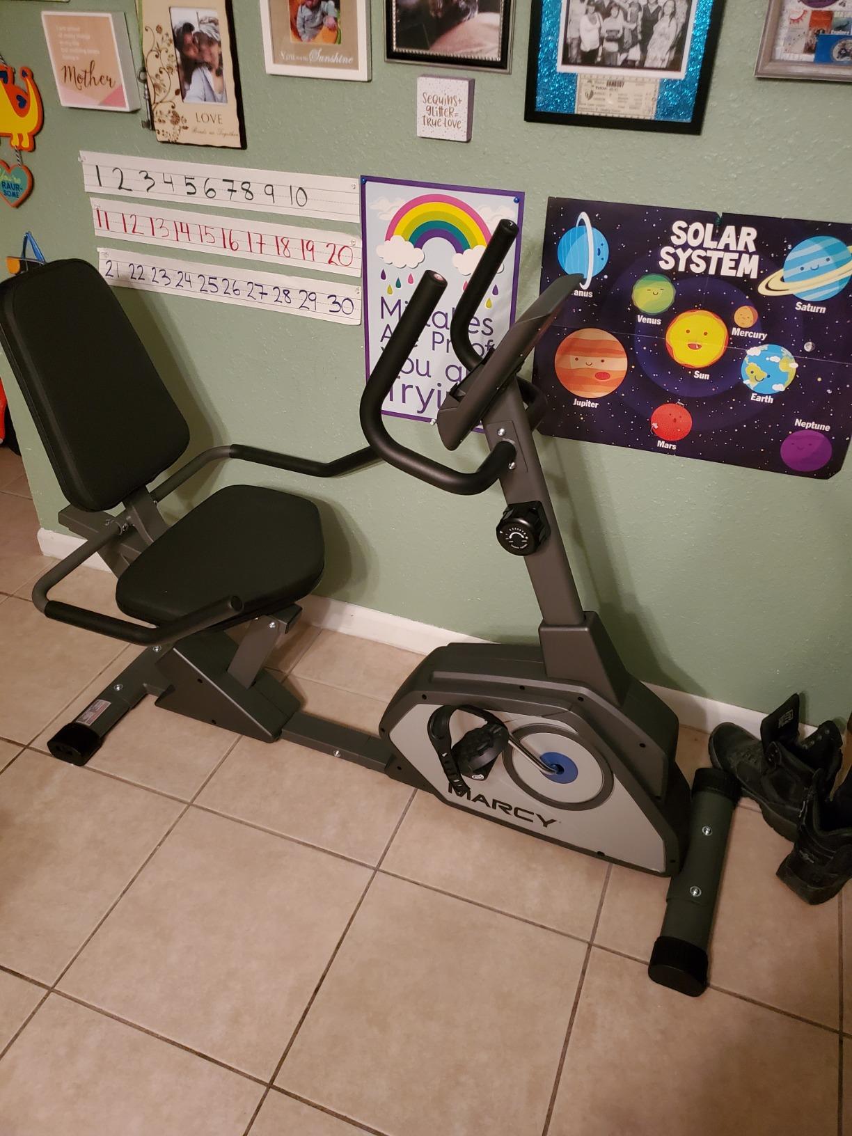 Marcy Magnetic Recumbent Exercise Bike with 8 Resistance Levels customer photo 1