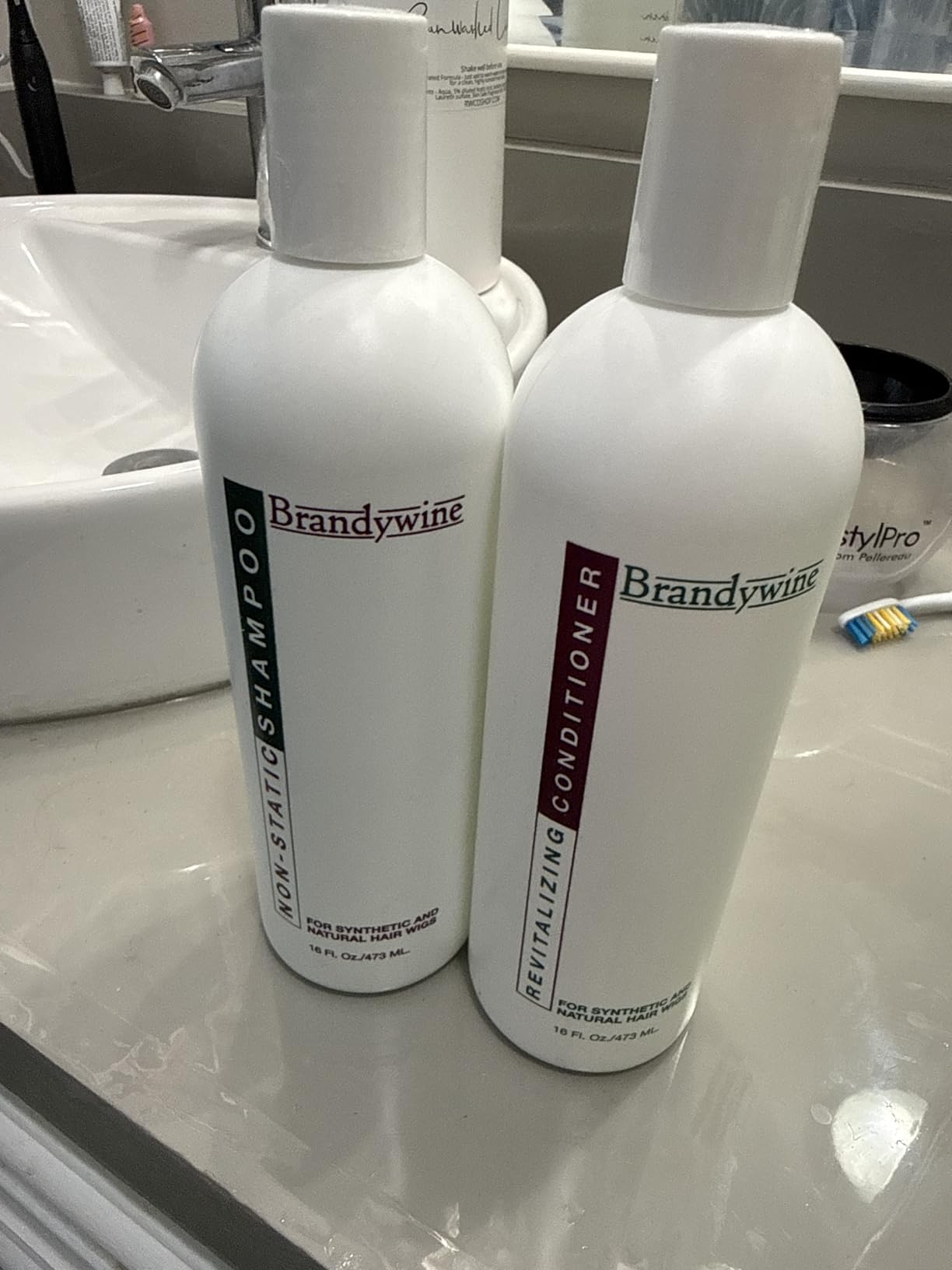 Anti Static Shampoo & Conditioner 8 Ounce, Value Pack Bundle 2 items | Daily Wig Care Set Frizz Control System Hydrating Formula customer photo 2