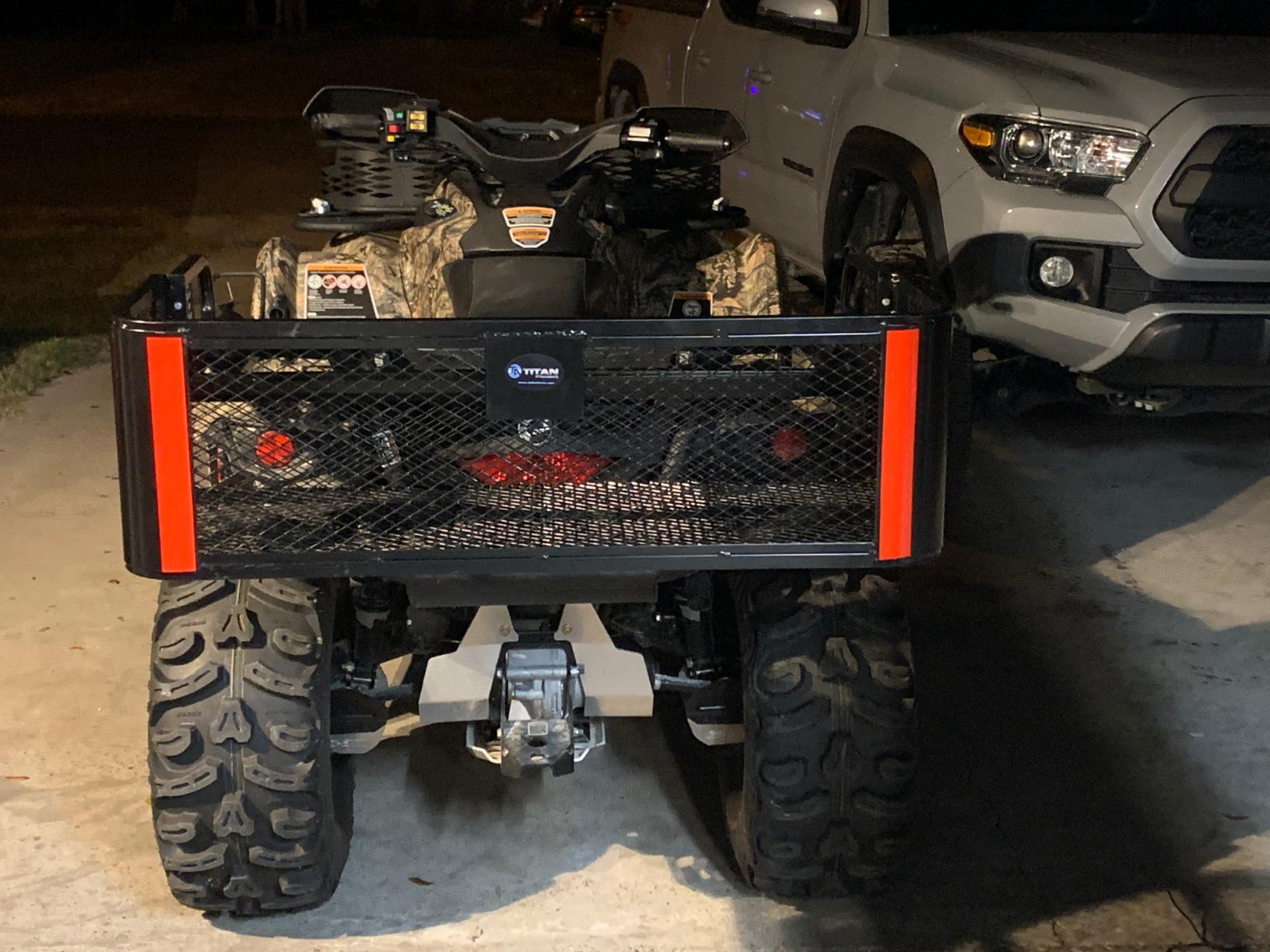 Rear ATV Cargo Carrier Basket, 150 lb Capacity, Titan Ramps customer photo 1