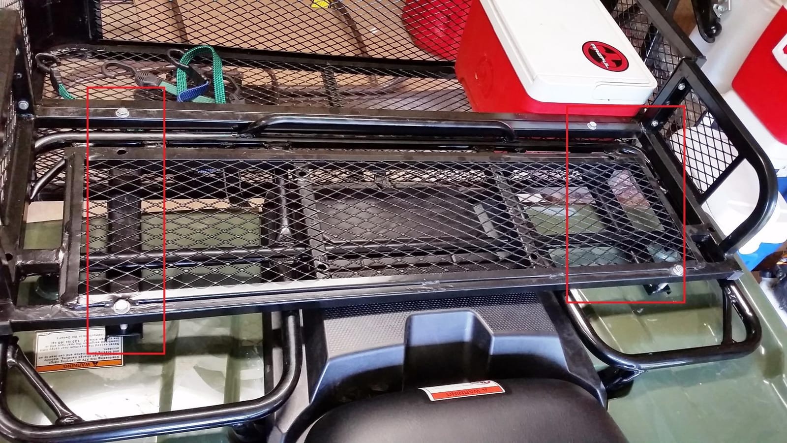 Rear ATV Cargo Carrier Basket, 150 lb Capacity, Titan Ramps customer photo 2