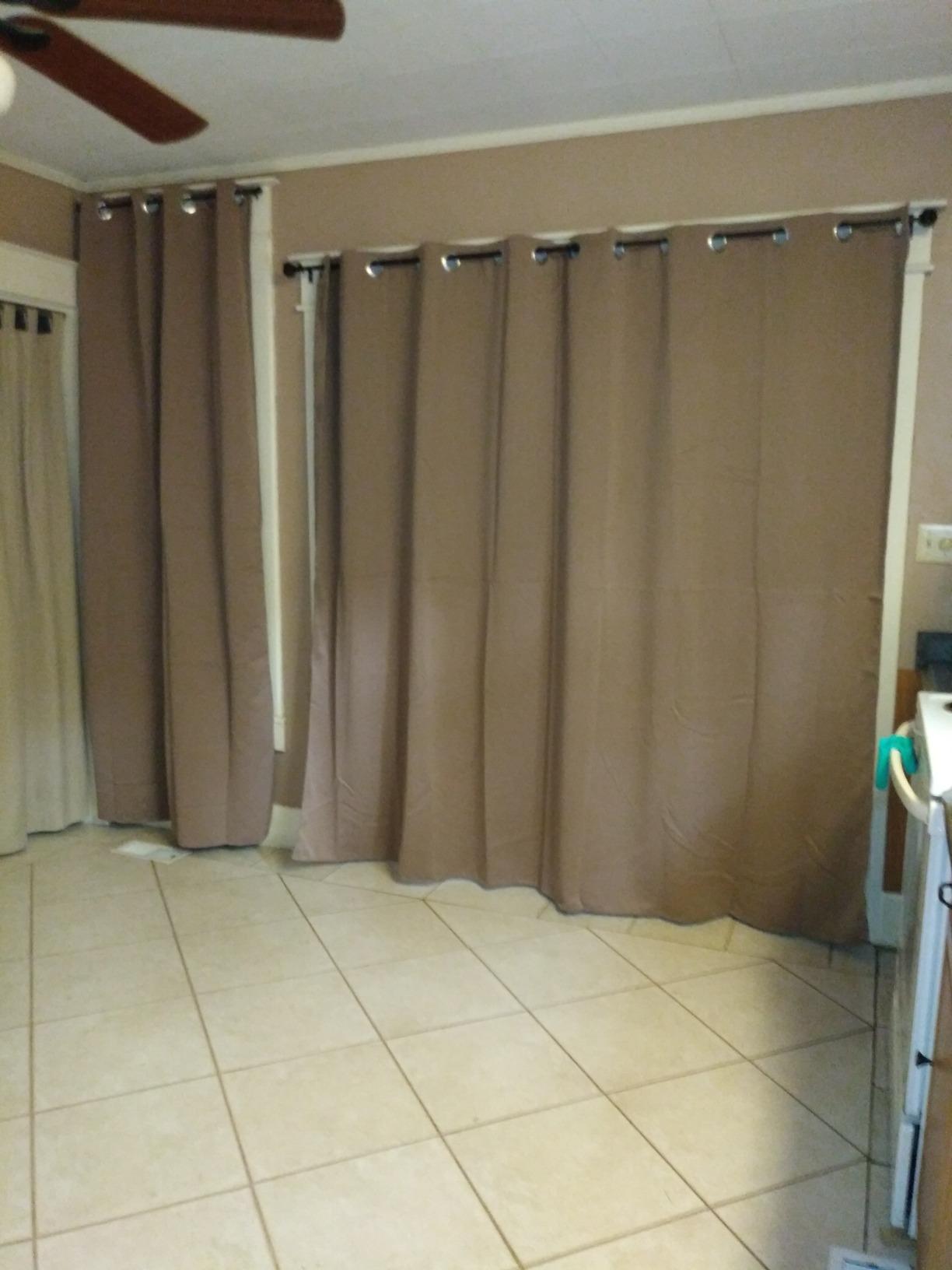 NICETOWN Grey Blackout Patio Sliding Door Curtains 84 inch Length, Grommet Room Divider Thermal Insulated Curtain Drapes for French Door/Living Room (Gray, W100 x L84, 1 Panel) customer photo 2