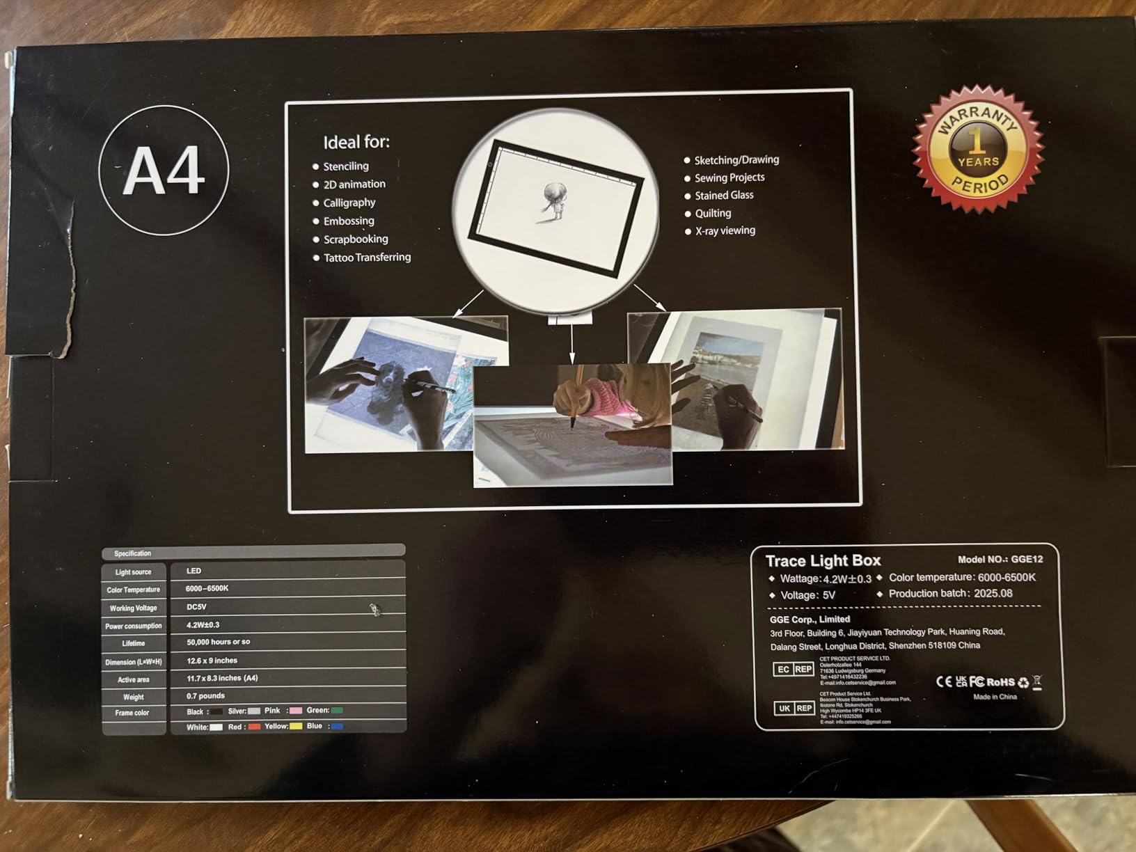 ME456 A4 LED Light Box 14
