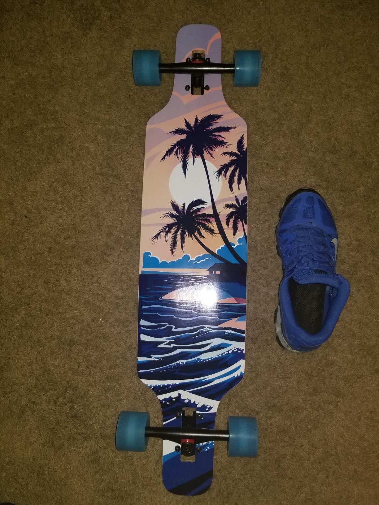 Playshion 39 Inch Drop Through Longboard Skateboard for Beginners customer photo 1