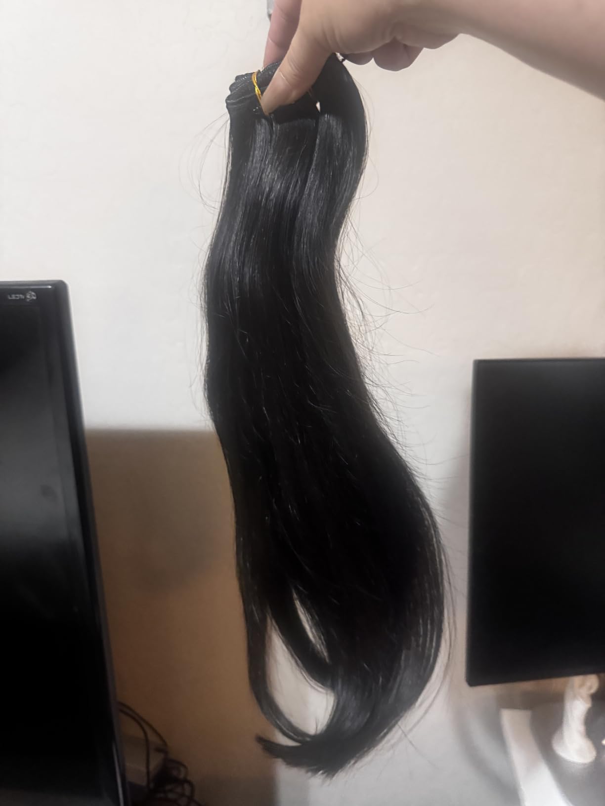 Sunny Hair Clip in Hair Extensions Real Human Hair Blonde Remy Extensions | Clip on Human Hair Extensions for Women Dark Blonde Mix Light Blonde, Natural Thickening Effect for Everyday Wear 20inch 120g customer photo 2