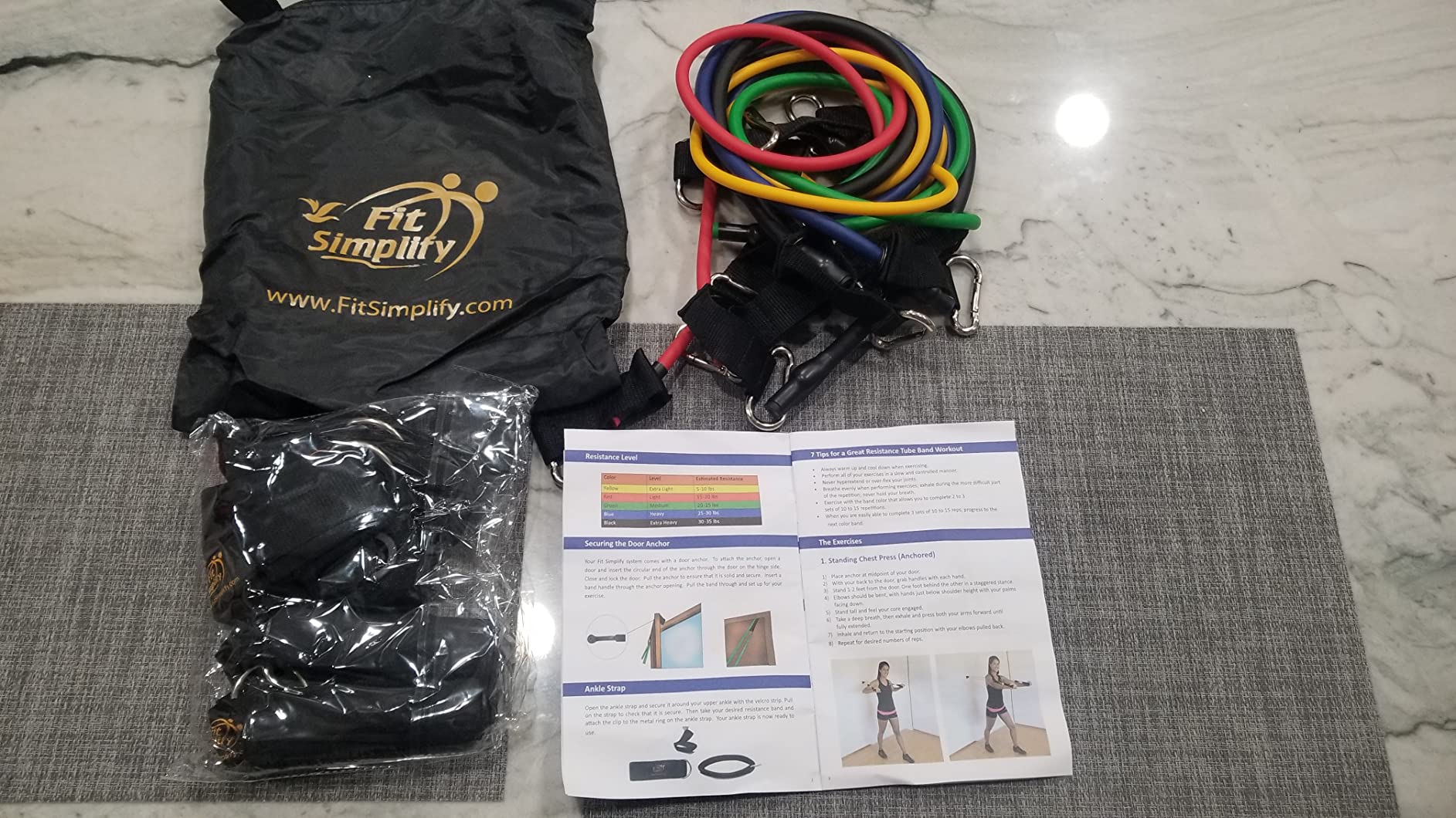 Fit Simplify Resistance Tube Bands 12 Piece Set with Instruction Booklet customer photo 1