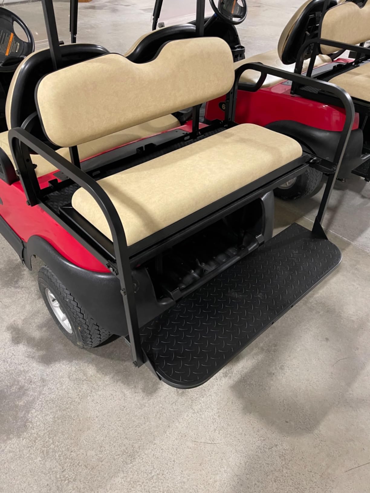 Club Car Precedent/Onward/Tempo Golf Cart Flip Folding Rear Seat Kit | Compatible with 2004-Up Models (Buff) customer photo 2