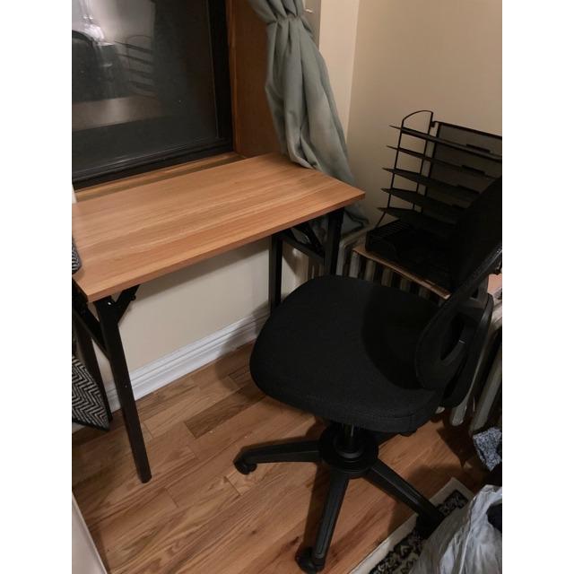 Need Small Computer Desk 31.5 in Folding Home Office Table Black customer photo 1