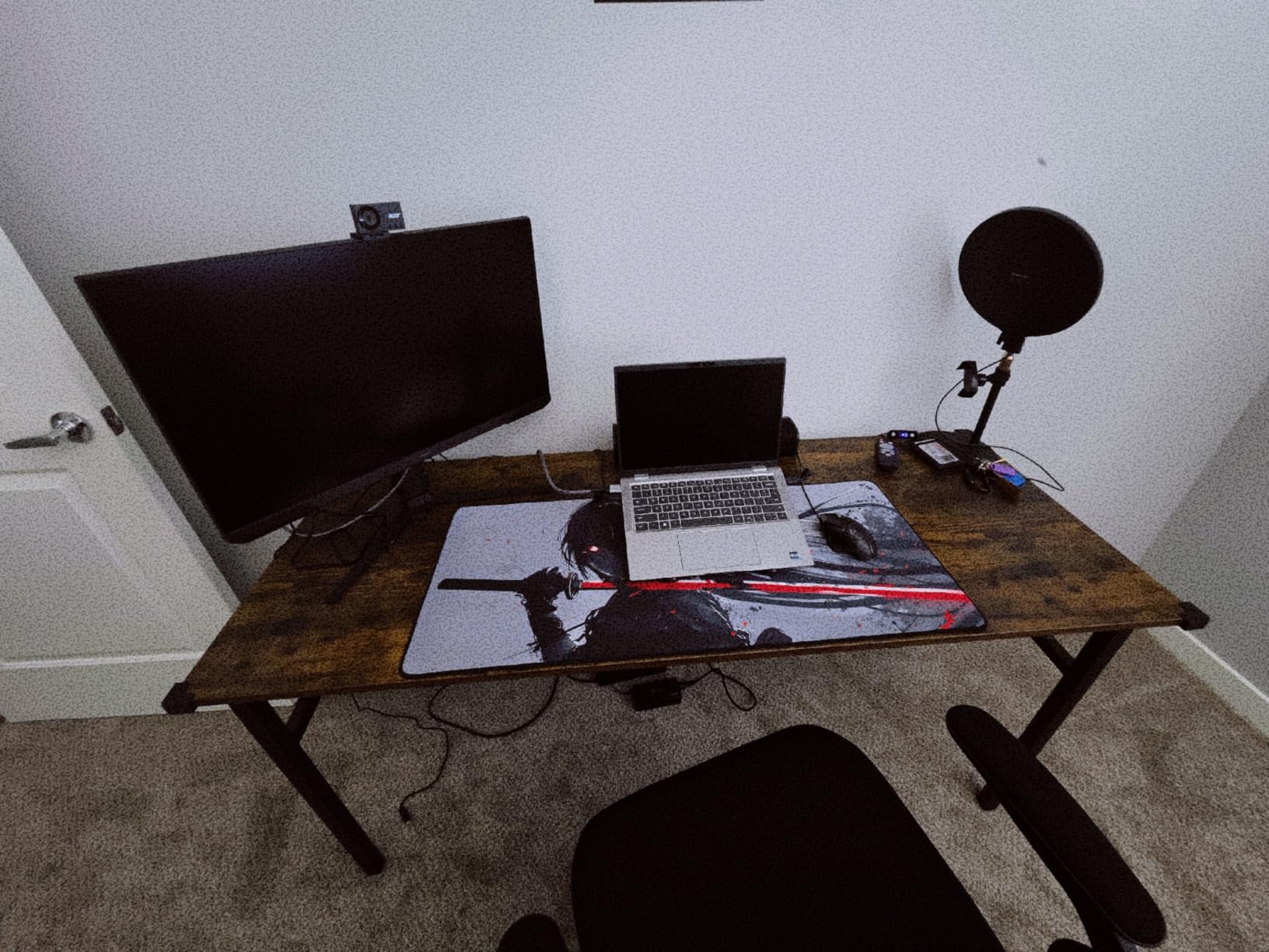 Need Small Computer Desk 31.5 in Folding Home Office Table Black customer photo 2