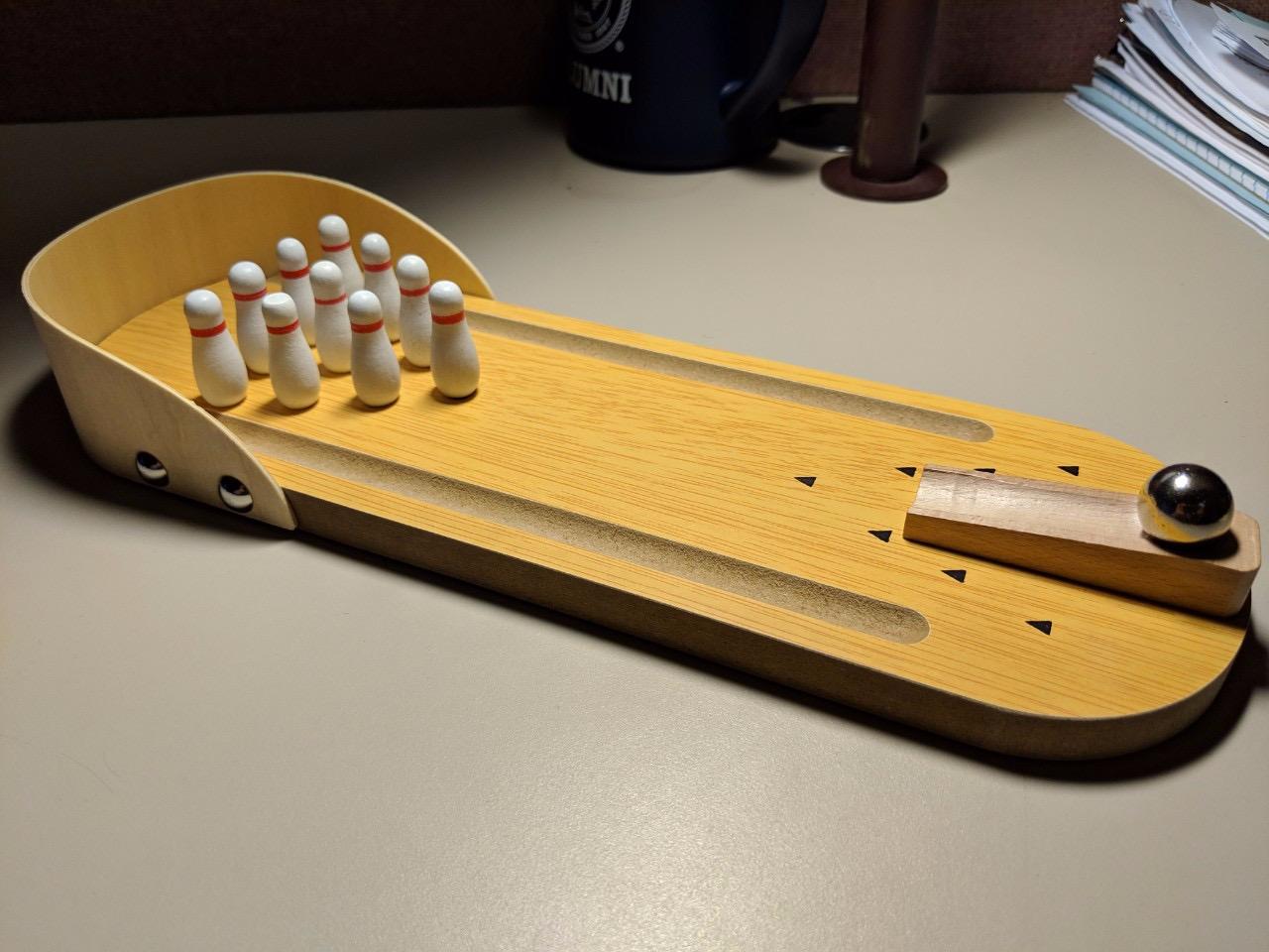 3 otters Mini Bowling Game Set for Kids | Tabletop Board Games, Office Desk Toy, Family Game Night, Stress Relief Gag Gift for Kids Adults customer photo 1
