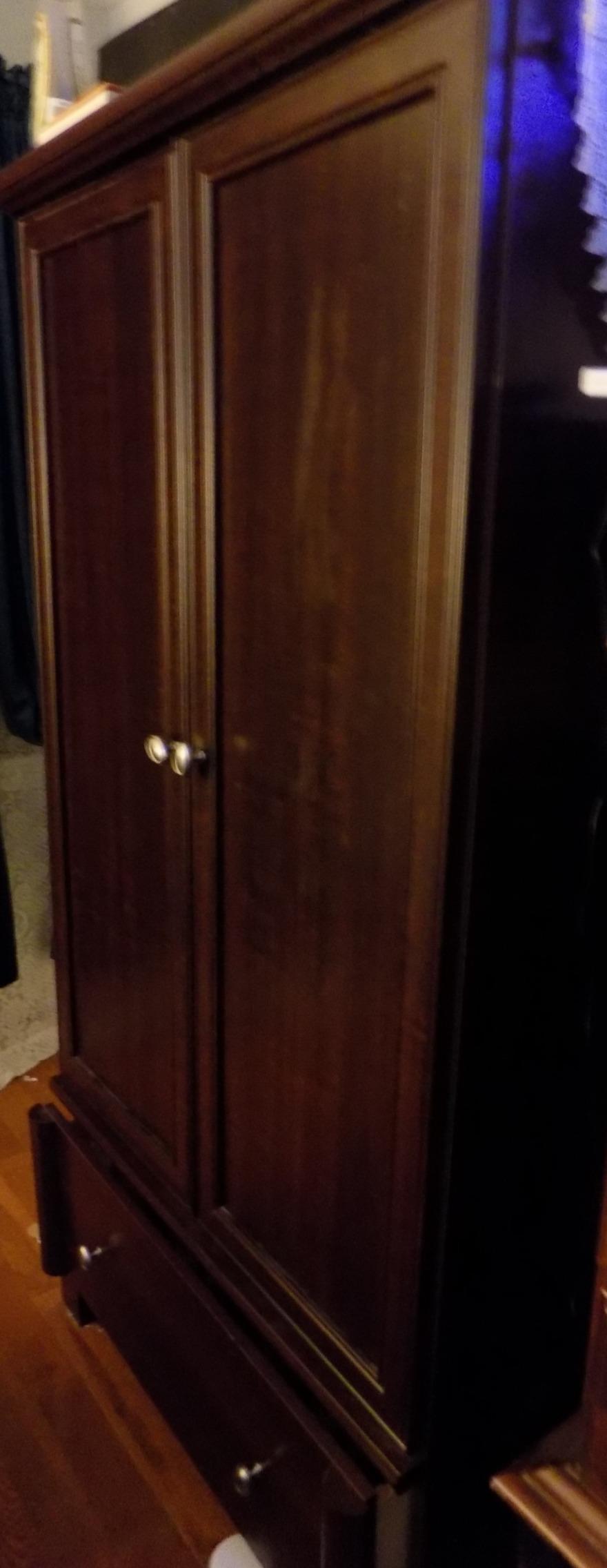 Sauder Palladia Armoire, Vintage Oak finish customer photo 1