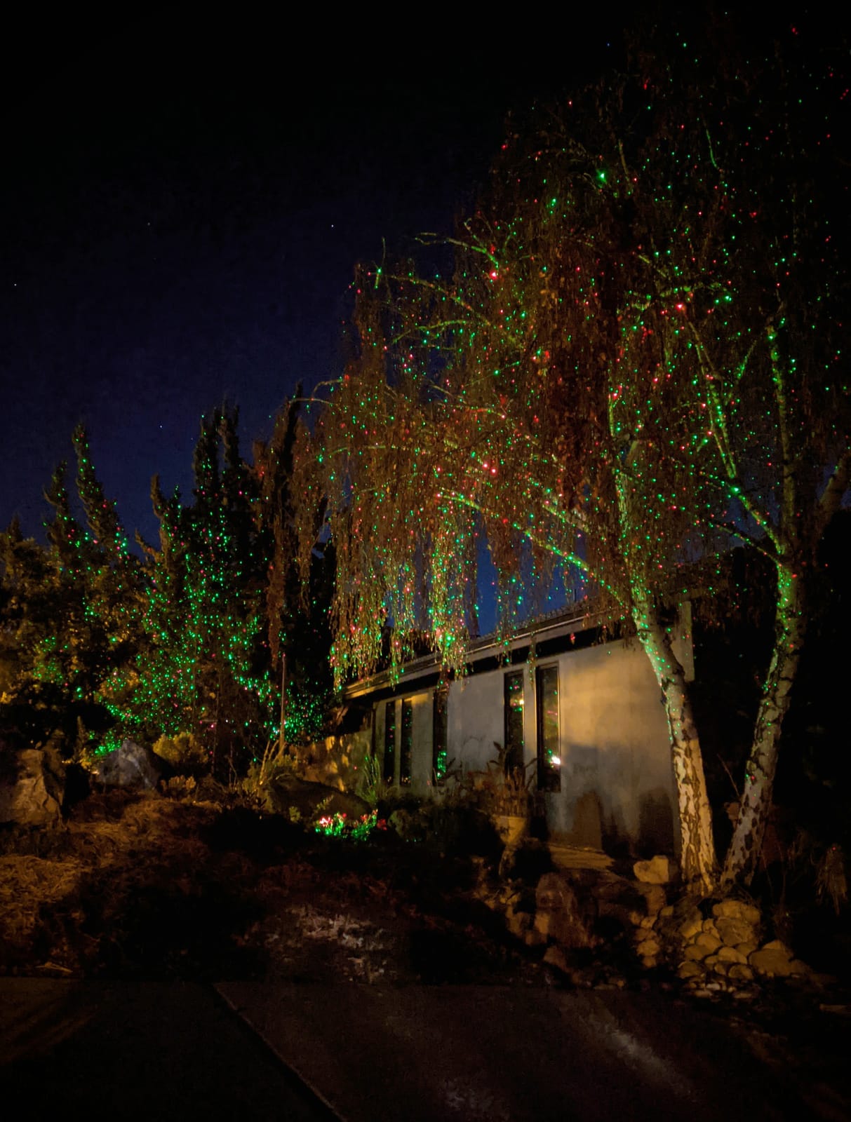 Poeland Christmas Laser Projector Lights Waterproof Outdoor Garden Decorative Lighting with Security Lock 3 Color Red Green Blue customer photo 1