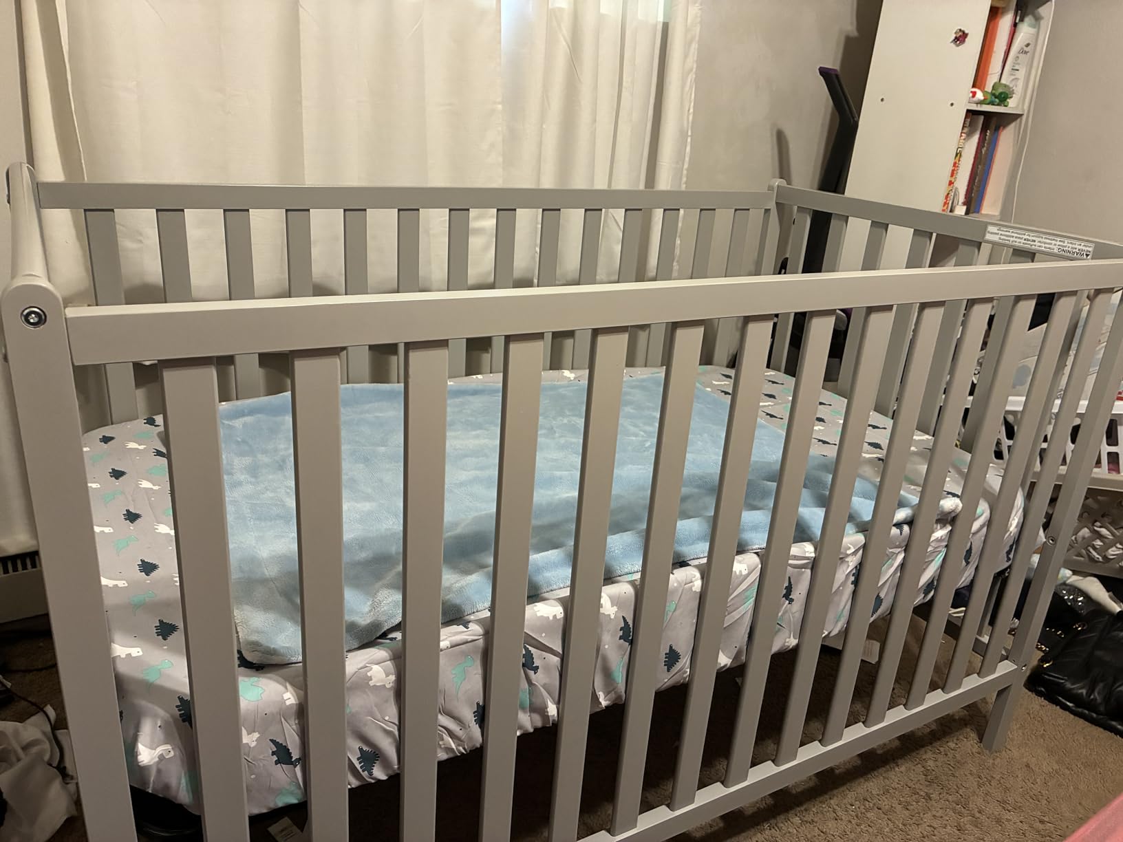 Delta Children Heartland 4-in-1 Convertible Crib - Greenguard Gold Certified, Charcoal Grey customer photo 1