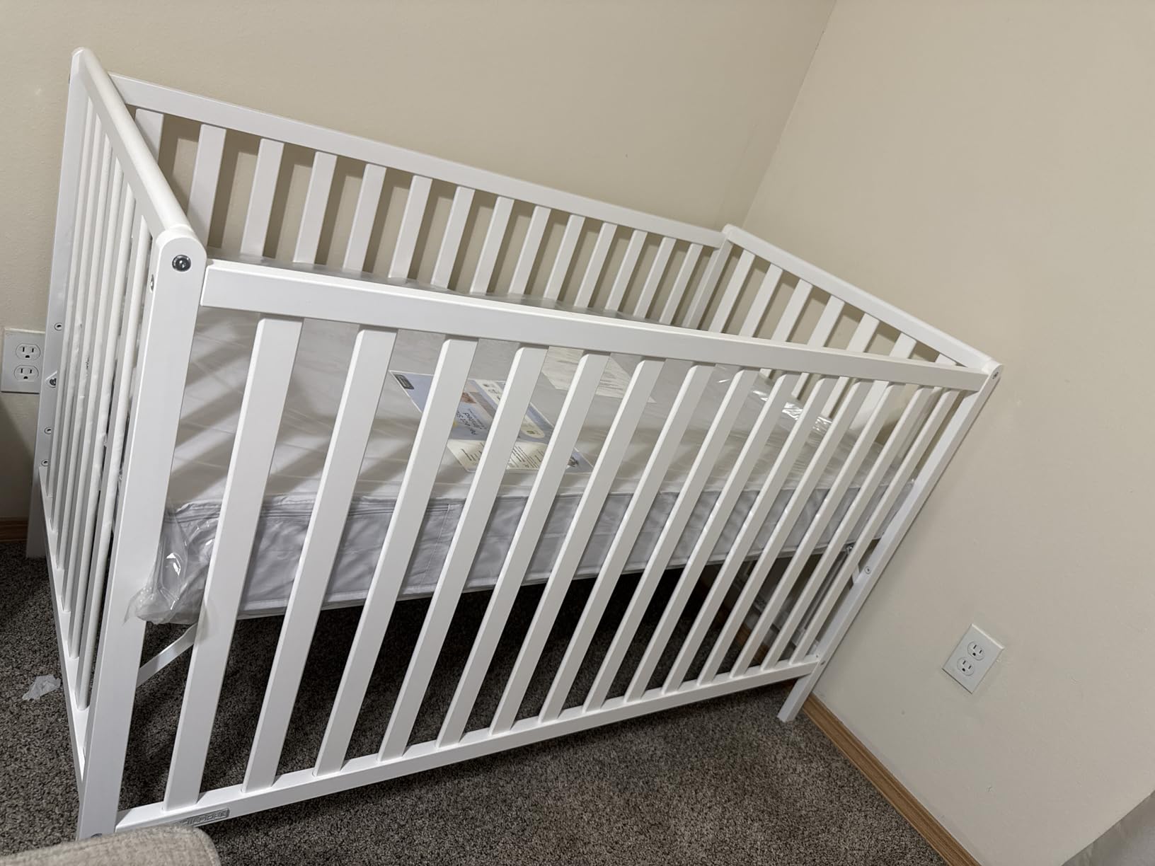 Delta Children Heartland 4-in-1 Convertible Crib - Greenguard Gold Certified, Charcoal Grey customer photo 2