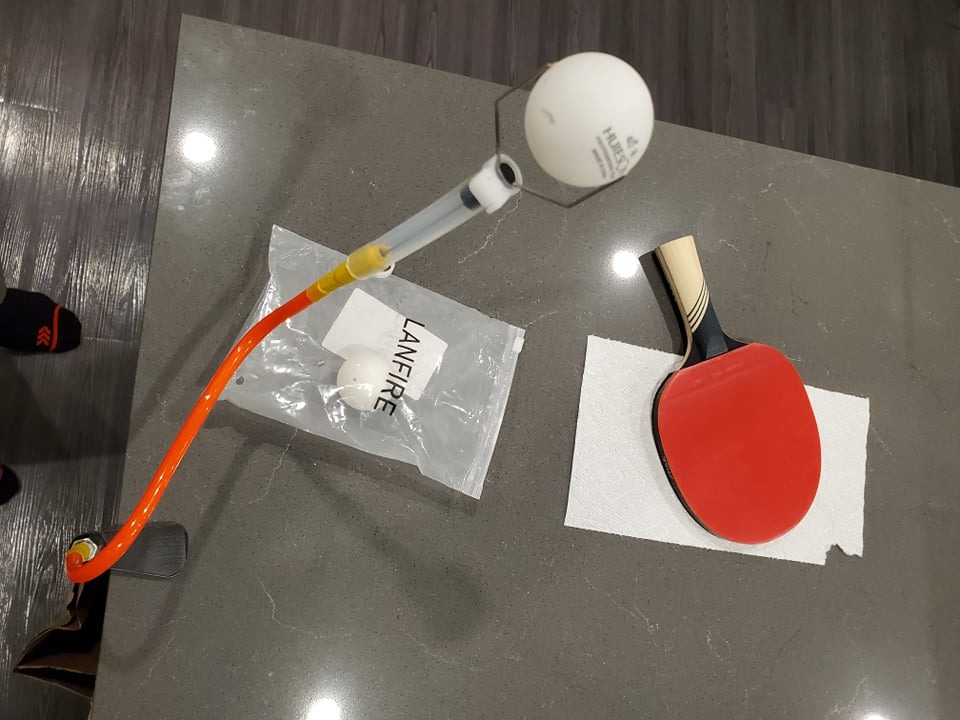 Professional Table Tennis Training Robot Fixed Rapid Rebound Ping Pong Ball Machine Table Tennis Trainer for Stroking customer photo 2