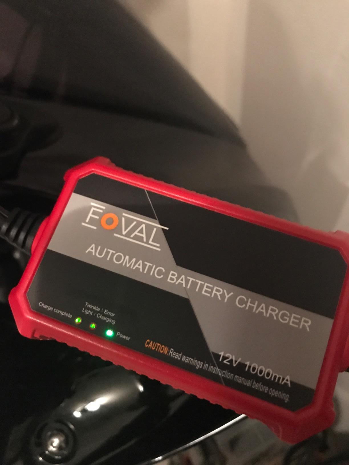 Foval Automatic Trickle Battery Charger 12V 1000mA Smart Battery Charger customer photo 2