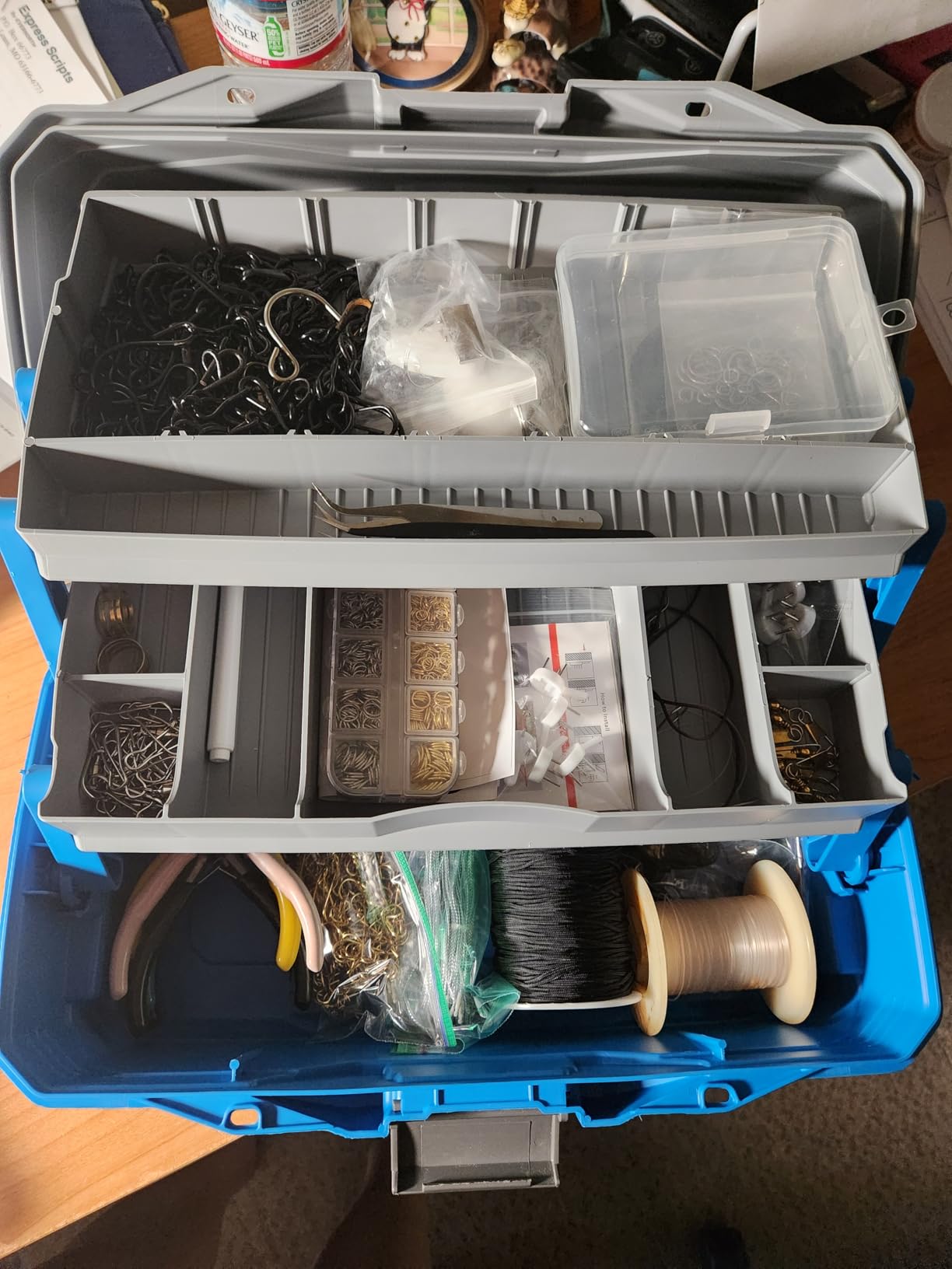 Flambeau Outdoors 6382 2-Tray Tackle Box, 15 Compartments, Blue and Gray customer photo 1