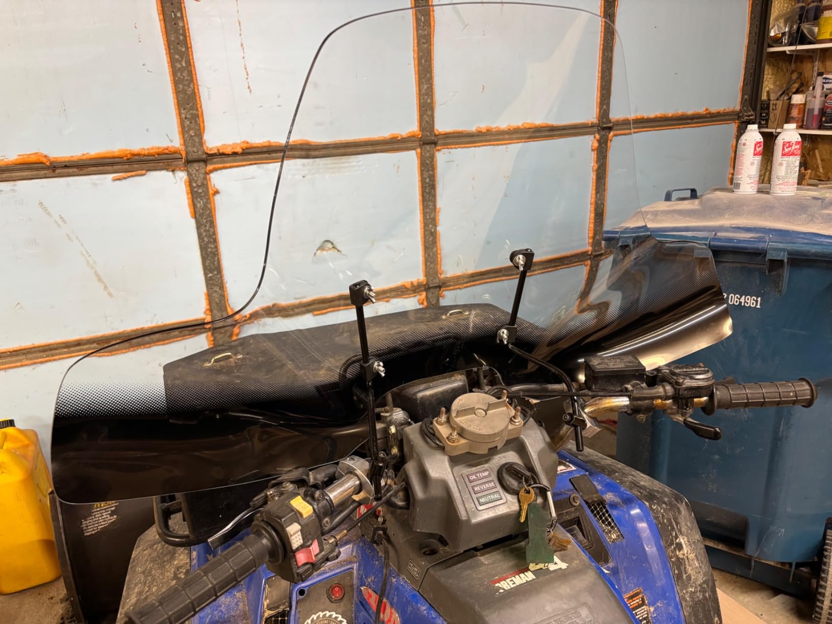 XMT-MOTO Large ATV Windshield Fit for Polaris Honda Yamaha Can-Am Kawasaki | Universal Motorcycle Windshield, Fit for Polaris Arctic Cat Kawasaki ATVs and Harley Davidson 1970-2013 customer photo 1