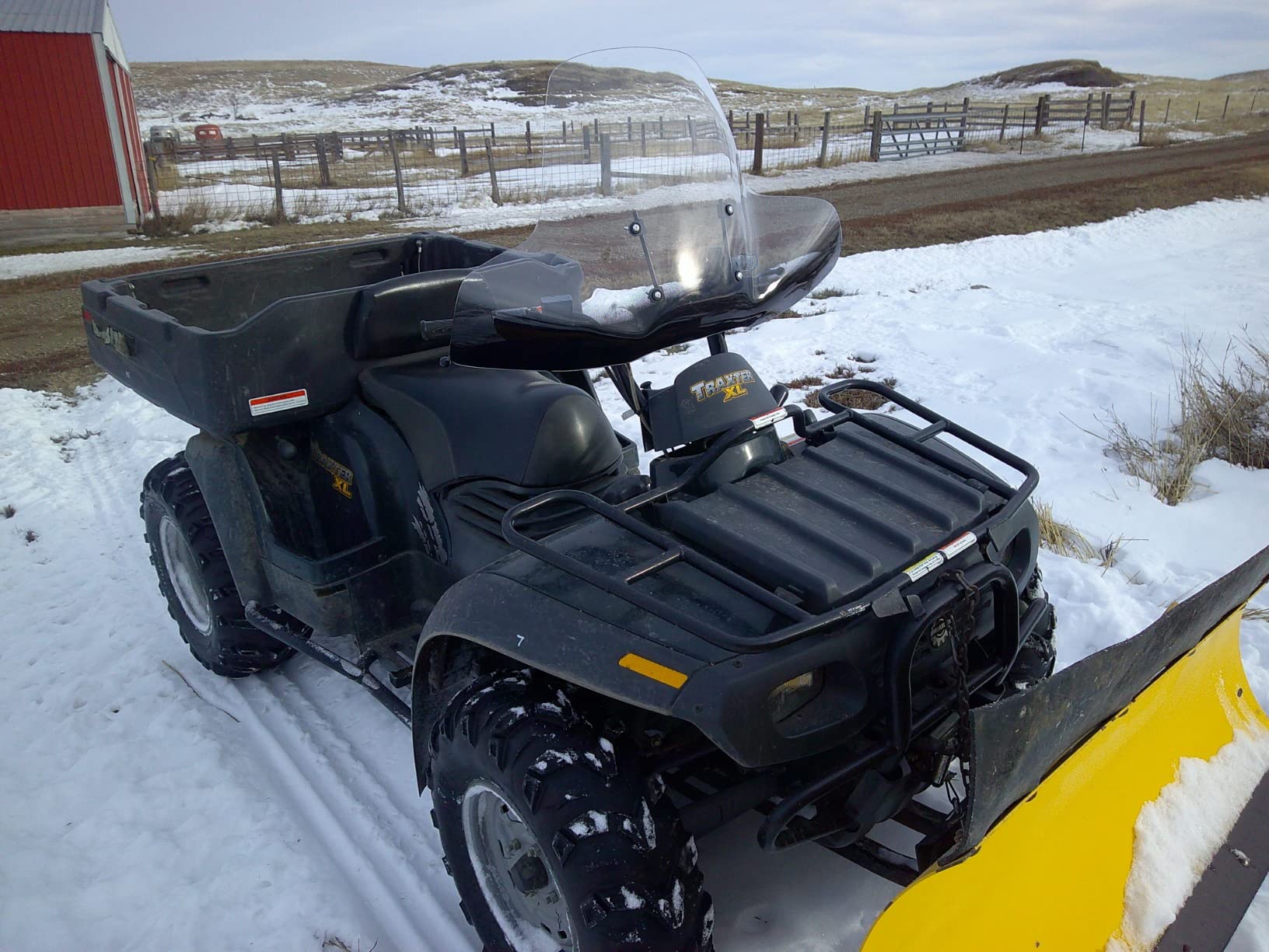 XMT-MOTO Large ATV Windshield Fit for Polaris Honda Yamaha Can-Am Kawasaki | Universal Motorcycle Windshield, Fit for Polaris Arctic Cat Kawasaki ATVs and Harley Davidson 1970-2013 customer photo 2