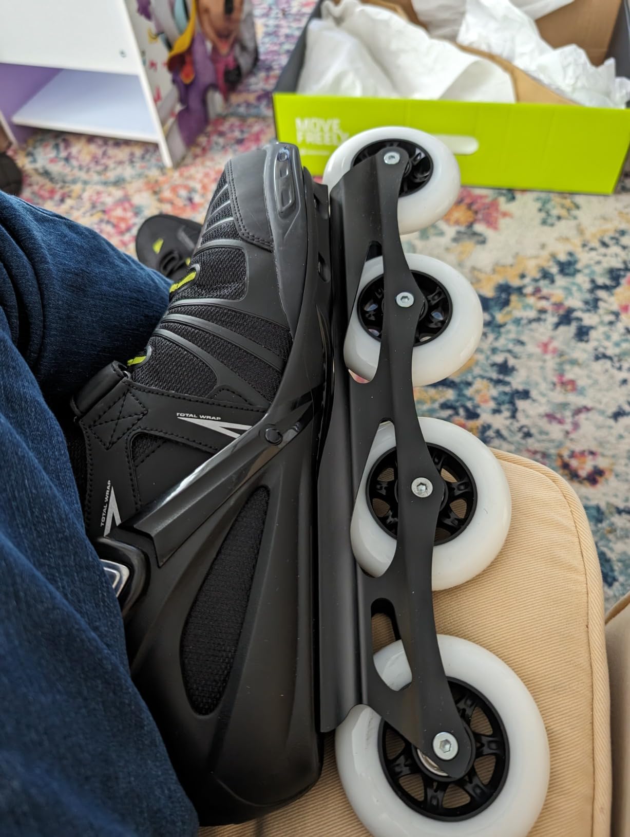 Rollerblade RB XL Men's Adult Fitness Inline Skate, Black and Lime, High Performance Inline Skates customer photo 2