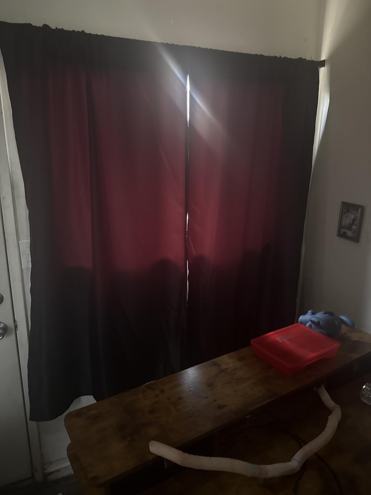 RYB HOME Blackout Room Divider Curtain Thermal Insulated, for Sliding Door | Noise Reduce Barrier Portable Curtain for Glass Door Storage Space Room Divider Apartment, W100 x L84, Black, 1 Panel customer photo 1