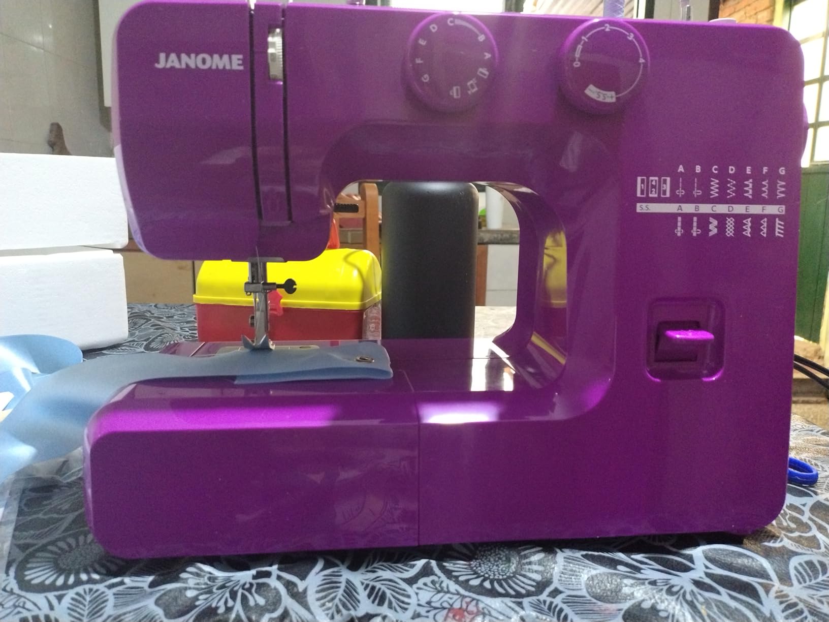 Janome Pink Sorbet Easy-to-Use Sewing Machine with Interior Metal Frame, Bobbin Diagram, Tutorial Videos, Made with Beginners in Mind for Garments, Patchwork, Light Quilting customer photo 2