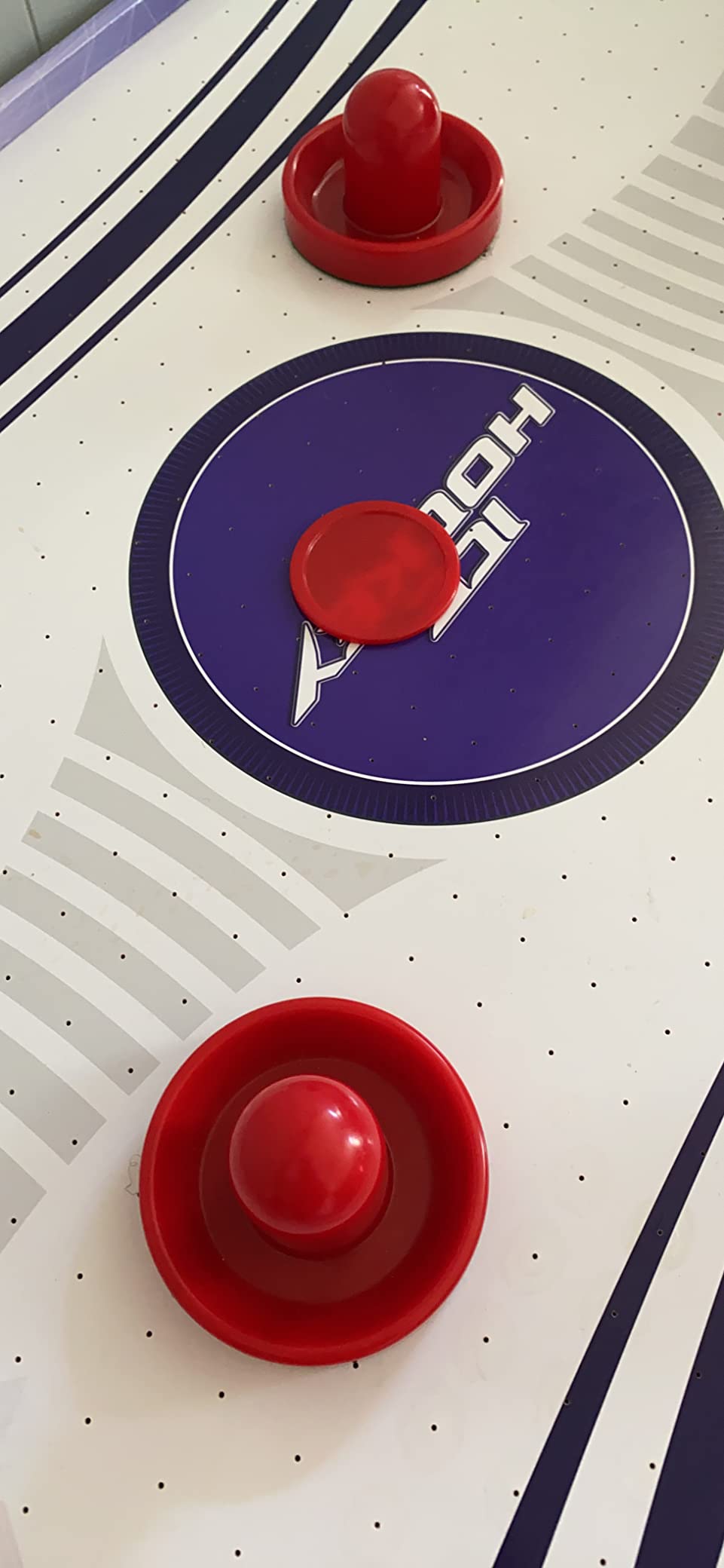Home Standard Air Hockey Paddles and 2 Size Pucks, Small Size for Kids, Large Size for Adult, Great Goal Handles Pushers Replacement Accessories for Game Tables (2 Striker, 6 Puck Pack) customer photo 2