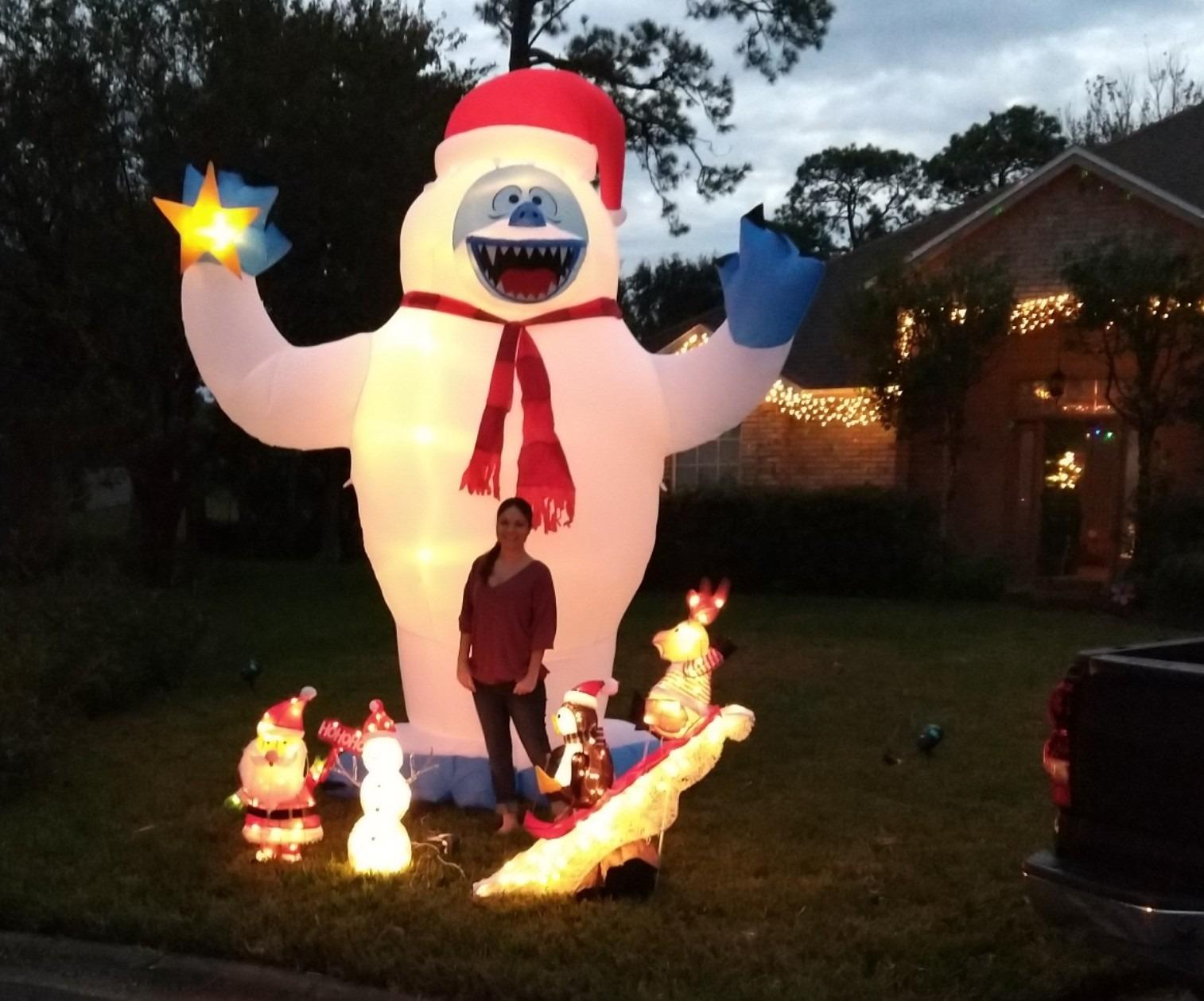 Gemmy Christmas Inflatable Colossal 12ft Bumble with Star Rudolph The Red Nosed Reindeer Character customer photo 1