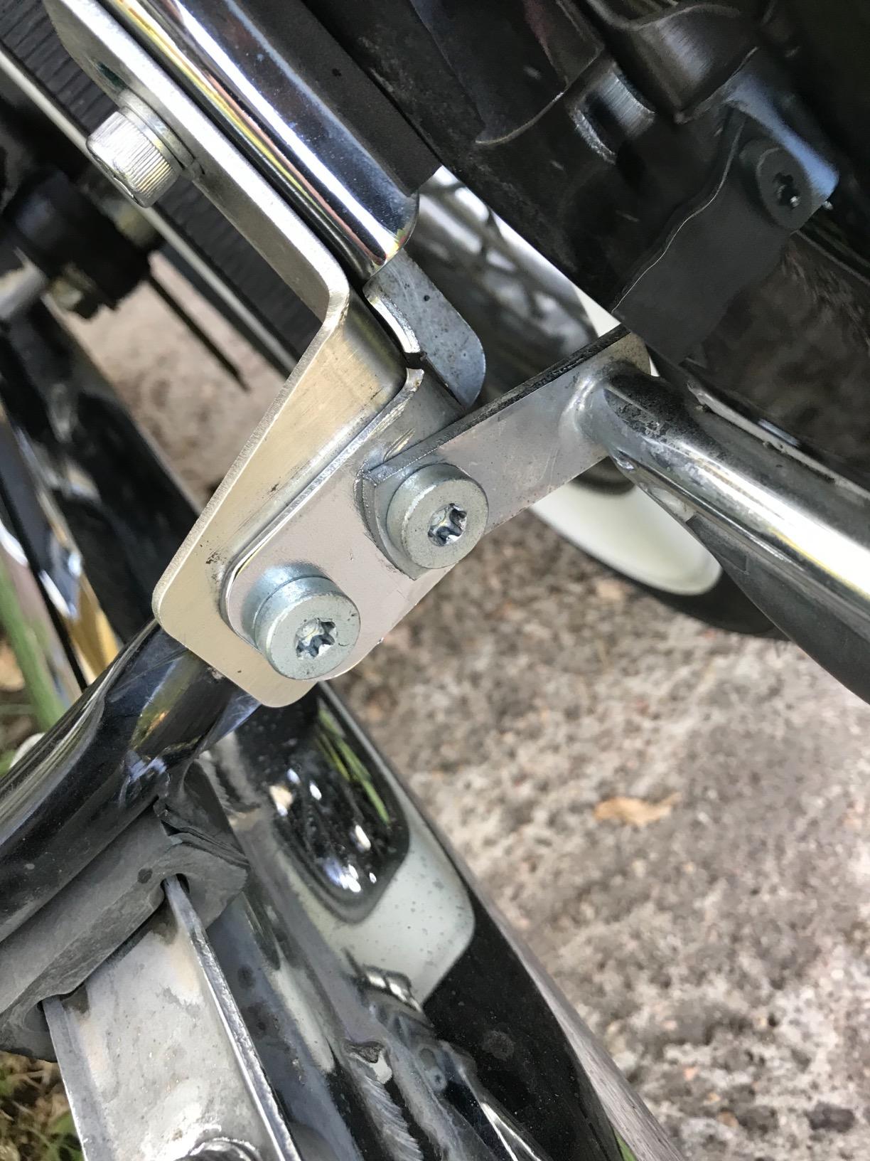 iJDMTOY Saddlebag Rail Support Bracket Repair Kit for Harley Davidson Bike | Fit 1985-2008 Touring Motorcycles, 2pc Heavy Duty Stainless Steel Bracket Struts, Saddlebag Rail Holder Mount Repair/Replace customer photo 2