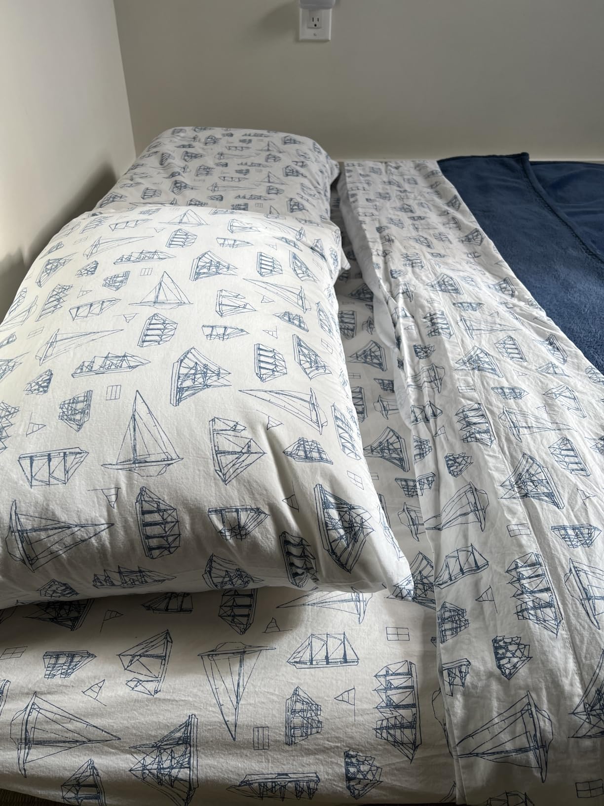Nautica - Queen Cotton Percale Sheet Set with Matching Pillowcases customer photo 1