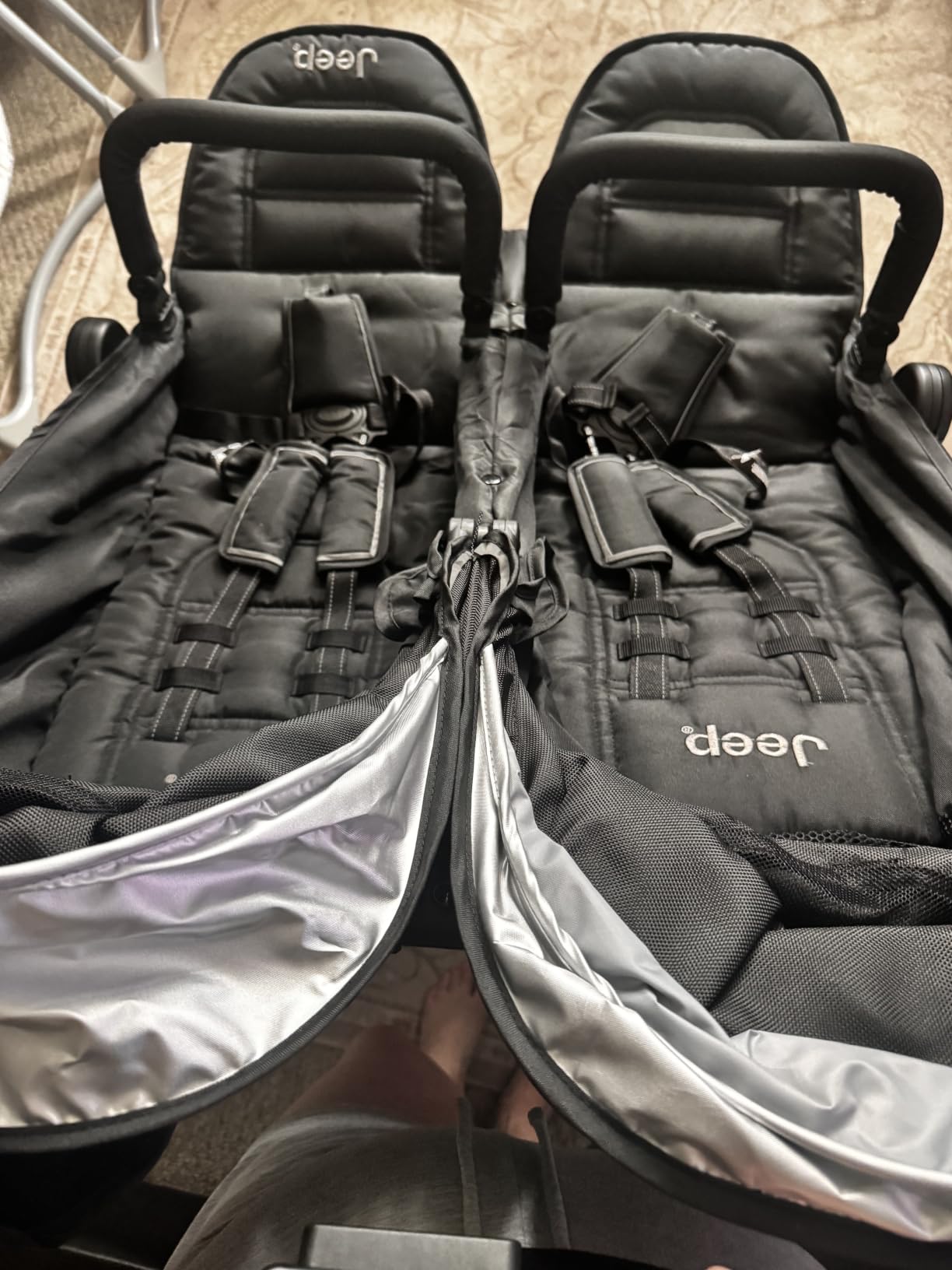 Jeep Destination Ultralight Side x Side Double Stroller, Midnight customer photo 1