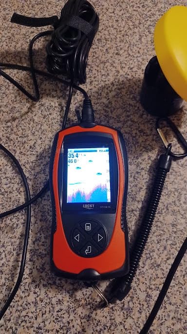 LUCKY Portable Fish Finder Handheld Kayak Fish Finders Wired Fish Depth Finder Sonar Sensor Transducer for Boat Fishing Sea Fishing customer photo 1
