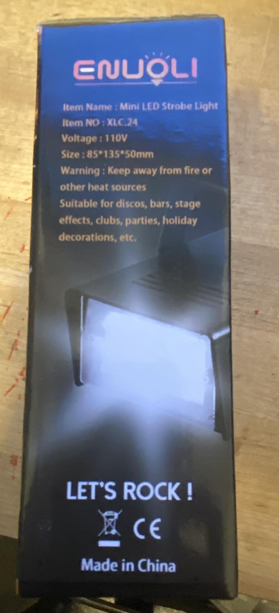 ENUOLI Mini LED Strobe Light White Color 24 Super Bright LED Party Light | Variable Speed Control Mini LED Strobe Light for Christmas Club Stage Light Effect DJ Disco Bar Party Halloween customer photo 2