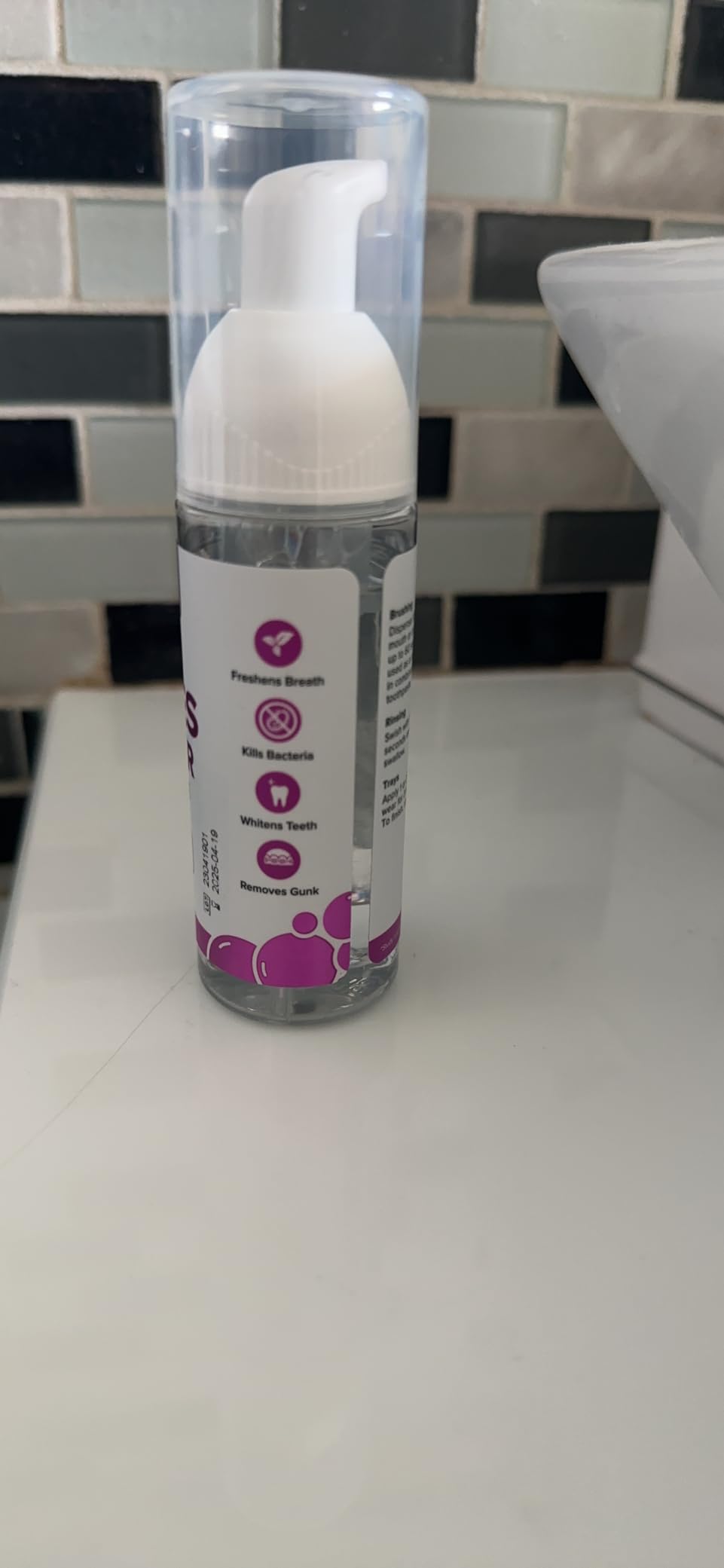 EverSmile OrthoFoam Braces Cleaner - Brushable Foam Whitens Teeth, Eliminates Bacteria, Fights Plaque and Bad Breath - Cleans Under Metal, Ceramic, Clear Brackets and Wires - 50ml customer photo 2