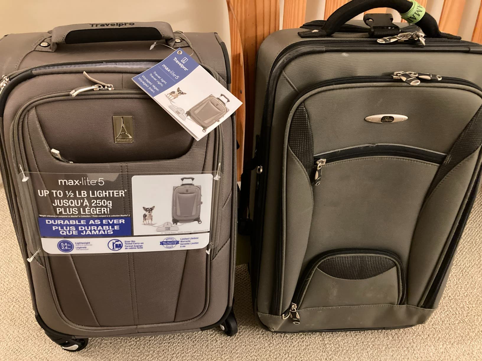 Travelpro Maxlite 5 Softside 2pc Set Expandable Carry On Luggage with 4 Spinner Wheels/Soft Underseat Tote, Lightweight Suitcase, Men and Women, Black customer photo 1