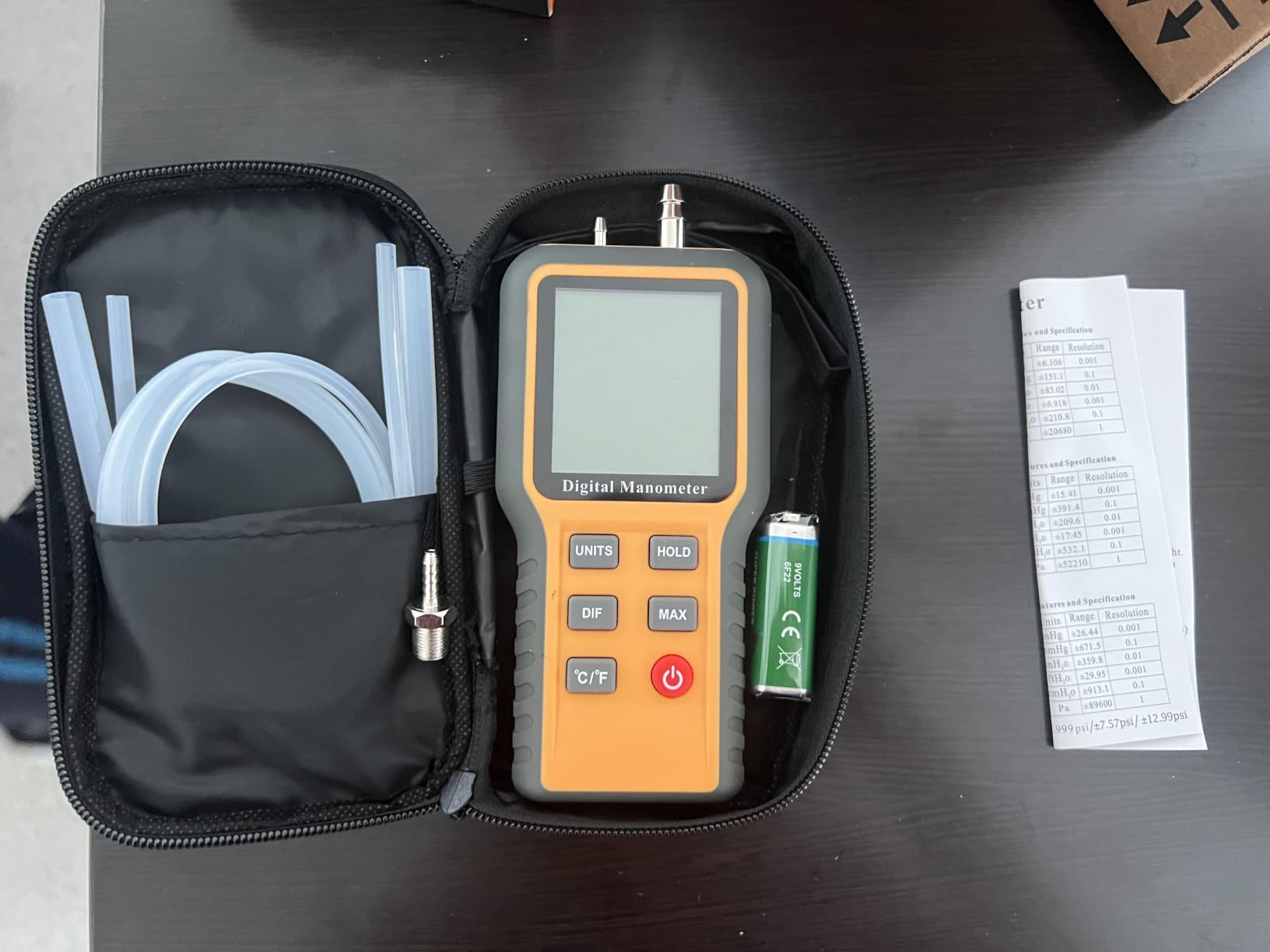 Manometer, Professional Air Pressure Meter, Dual-Port HVAC customer photo 1