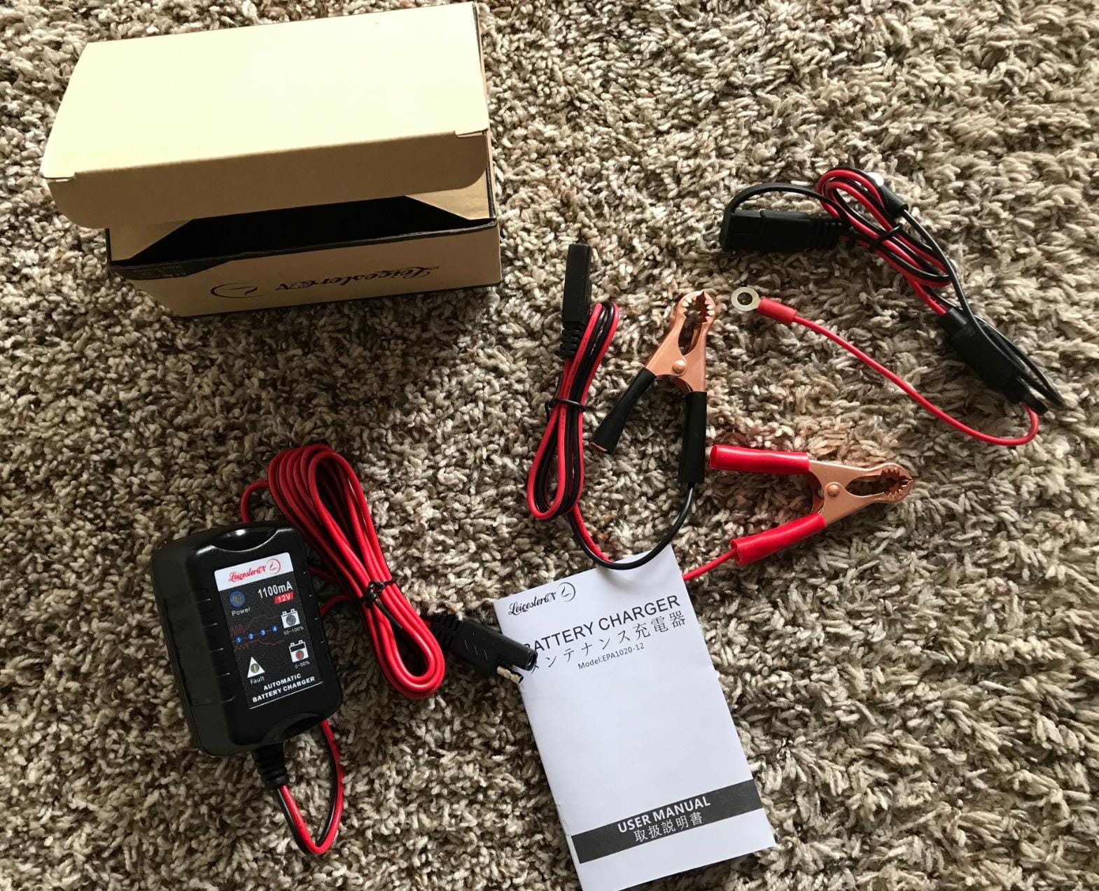 Motorcycle Battery Charger and Maintainer 12V, 1.1Amp Smart Trickle Charger - Automatic Float Charger for Cruiser Sport Bike ATV Scooter Dirt Bike Lawn Mower, LiFePO4 Lithium Lead Acid AGM Gel customer photo 1