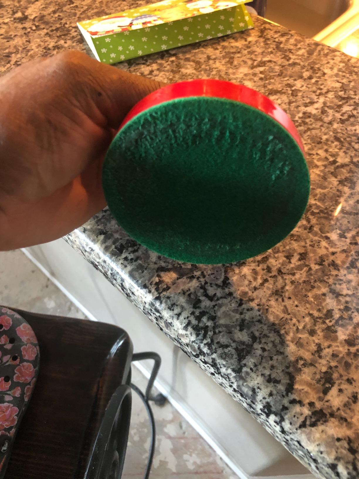 6 Pack Self Adhesive Air Hockey Mallet Felt Pads, Green customer photo 1