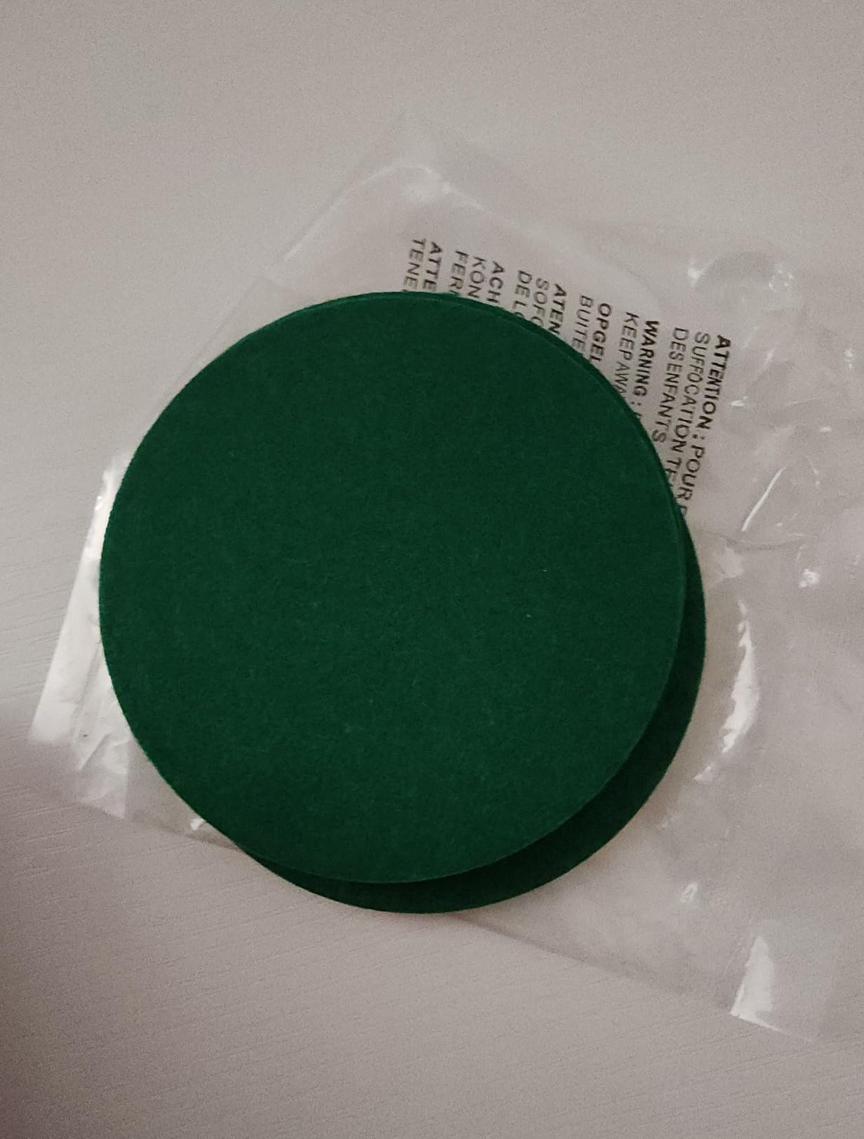 6 Pack Self Adhesive Air Hockey Mallet Felt Pads, Green customer photo 2