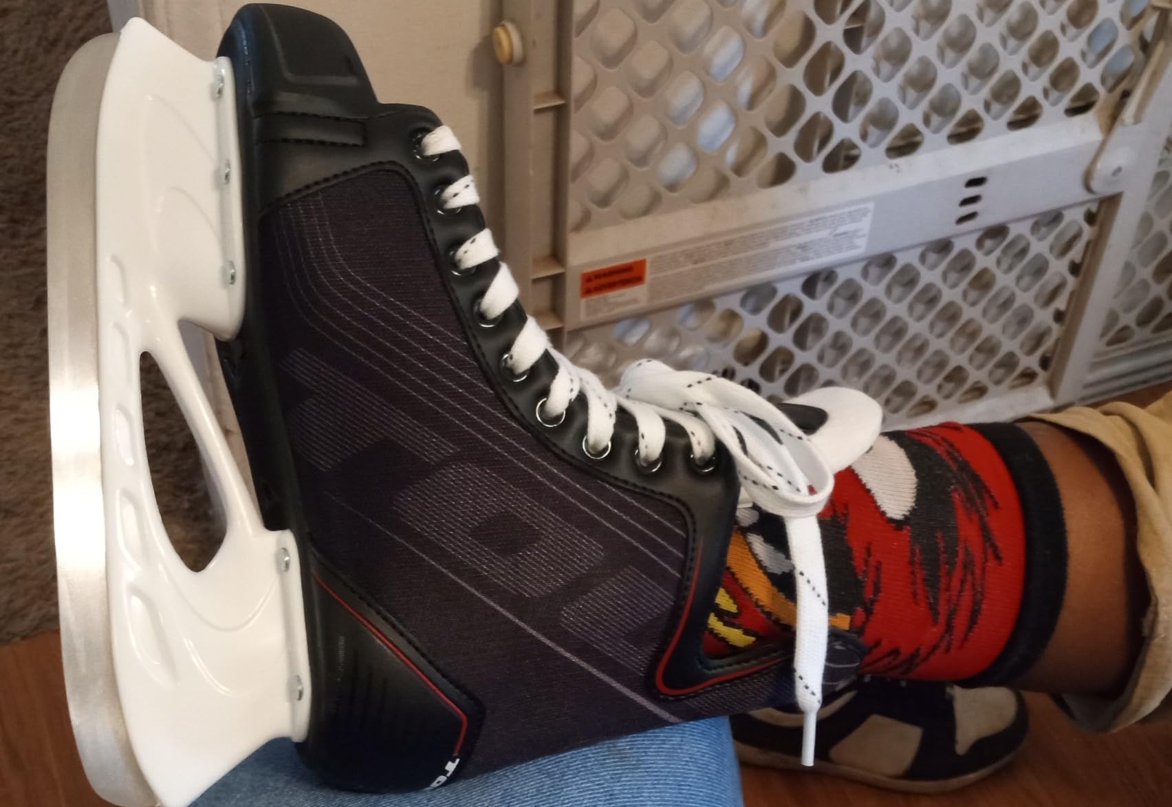 Tour Hockey TR-750 Senior Ice Hockey Skates | Hockey skates with supportive boots, comfortable padding and durable blades or wheels for rink play and recreational skating. customer photo 1