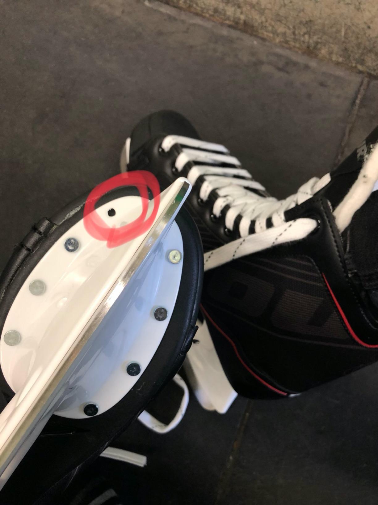 Tour Hockey TR-750 Senior Ice Hockey Skates | Hockey skates with supportive boots, comfortable padding and durable blades or wheels for rink play and recreational skating. customer photo 2