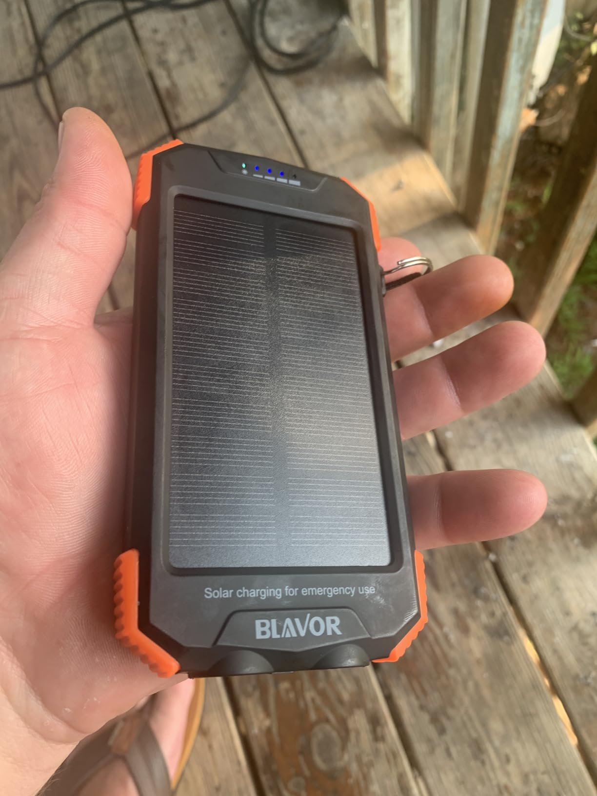 BLAVOR Solar Power Bank 10,000mAh Portable Wireless Charger for Cell Phones | 20W USB-C battery pack, battery bank, IPX5 waterproof, 2 flashlights, camping essentials, hiking gear, emergency solar backup customer photo 1