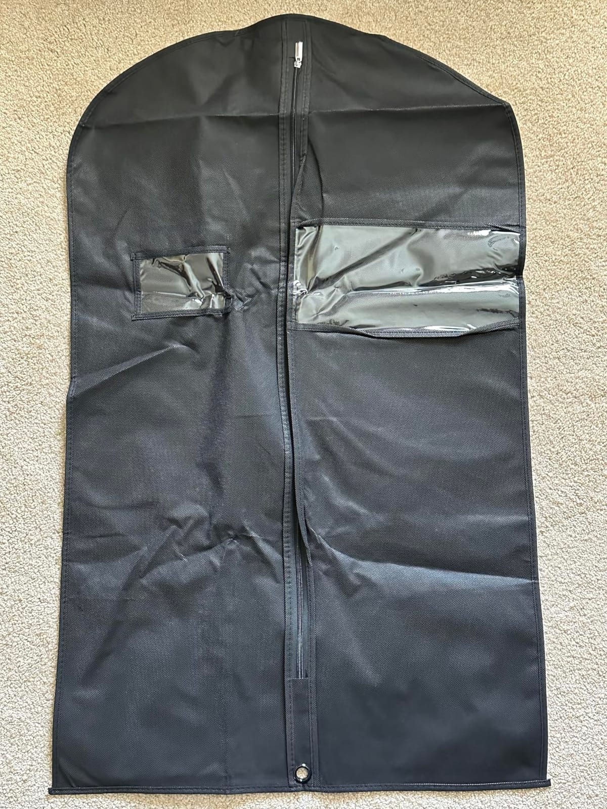 Univivi Garment Bag Suit Bag for Storage and Travel, 43 Inch, Set of 5 | Travel Bag with Zipper and Visible Transparent Window, Oxford Fabrics, Foldable Washable Suit Cover for Jacket, Suits, Coats customer photo 1