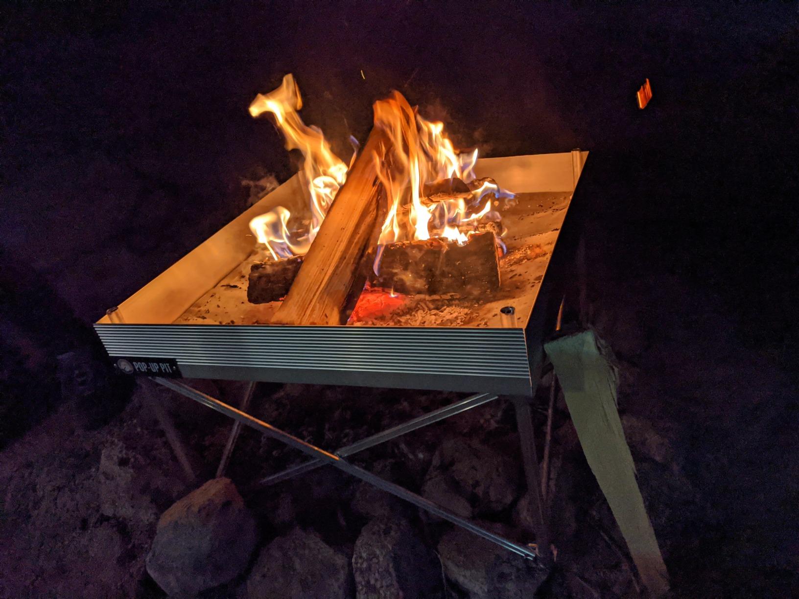 Fireside Outdoor Portable Fire Pit for Camping Fire Pit 24 Inch - Collapsible Pop Up Firepits for Outside, Portable Campfire Pits, Small Firepit for Outside, Weighs 7 lbs, Heat Shield NOT Included customer photo 2