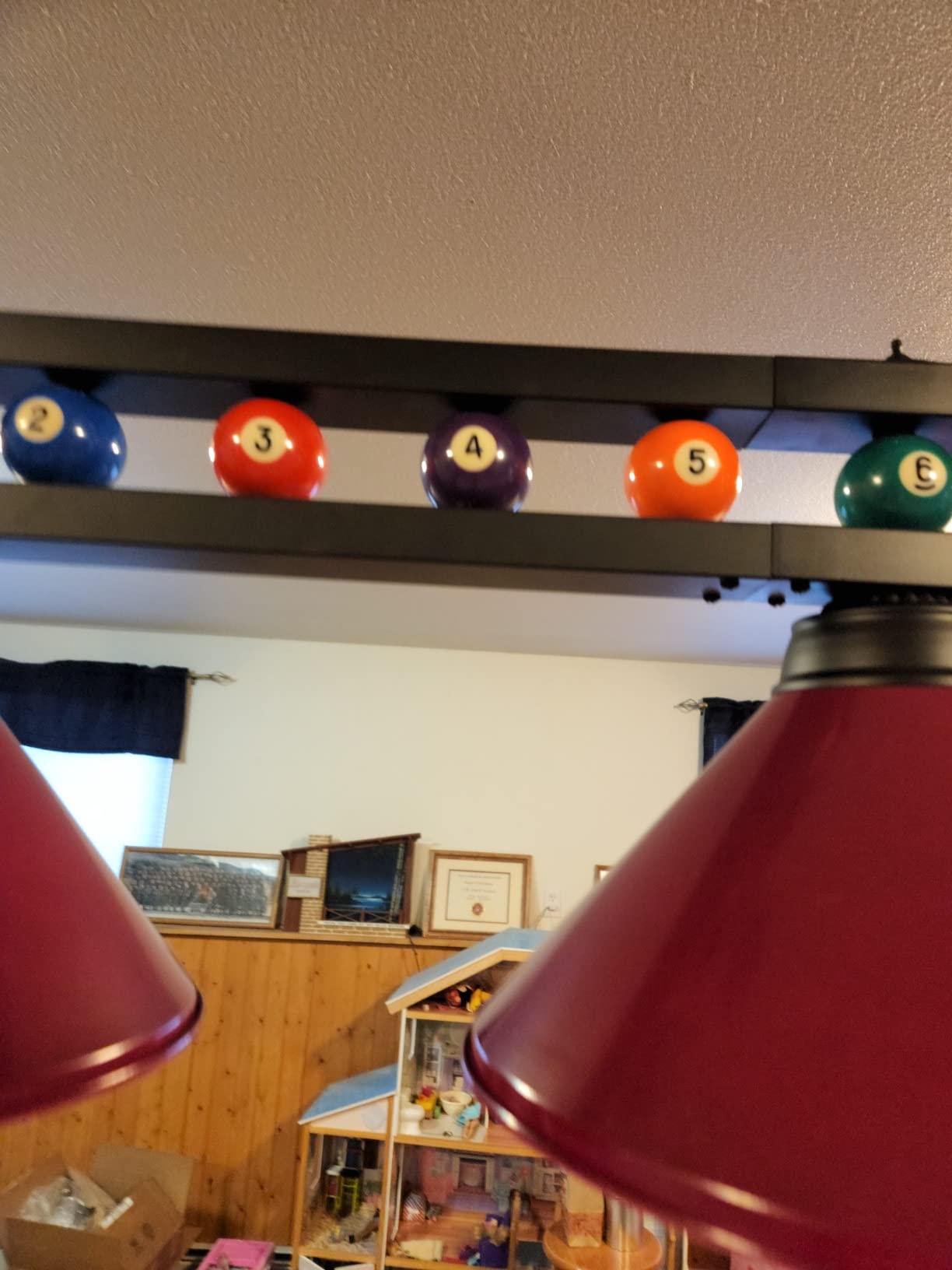 Wellmet Pool Table Light Over Table, 70inch Billiard Lighting Fixture | 4 Lights Industrial Hanging Pendant Light Chandelier for Game Room, Kitchen, Dining Room customer photo 2