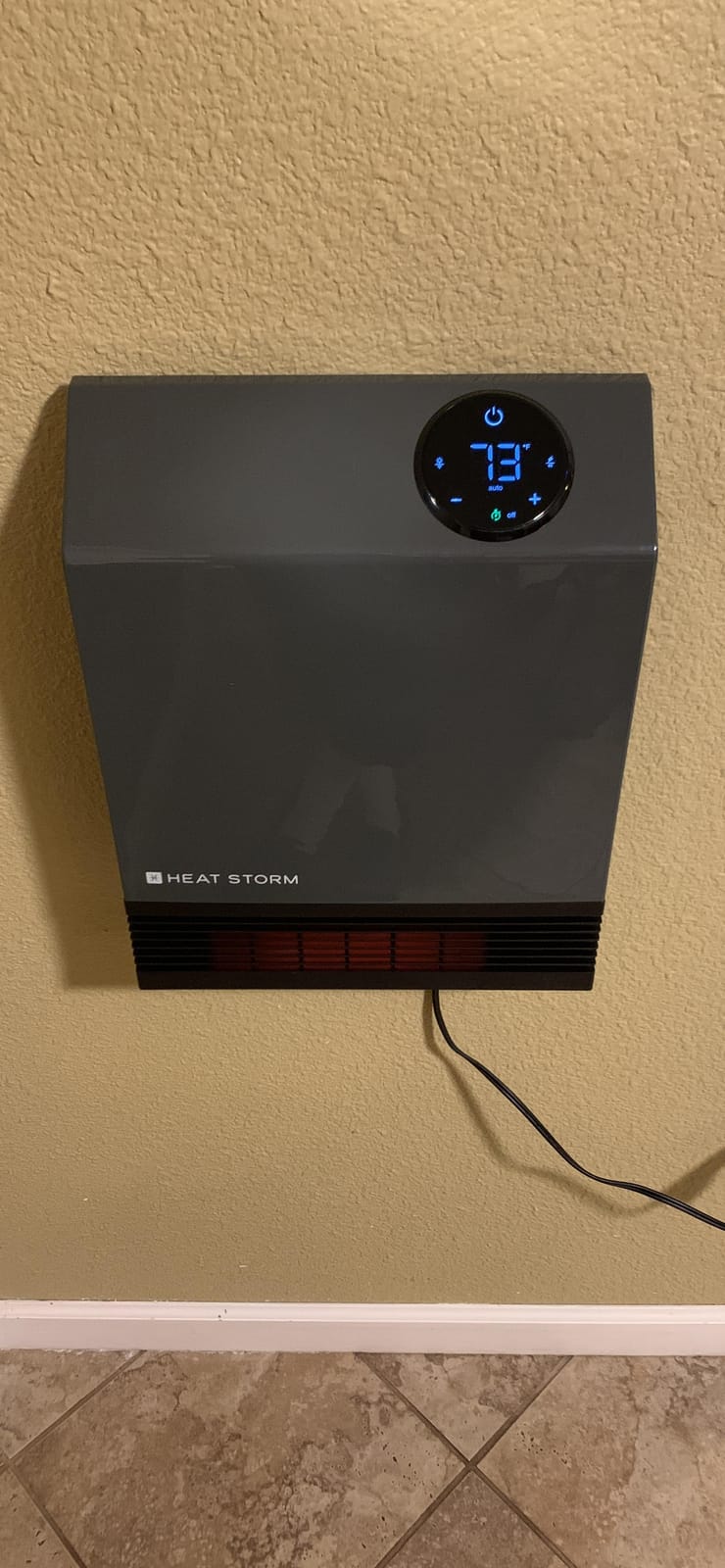 Heat Storm Wall Gray HS-1000-WX Deluxe Indoor Infrared Space Saving-1000 Watts-Remote Control-Home & Office Heater-Safe to Touch Grill, 13x4x17 customer photo 1
